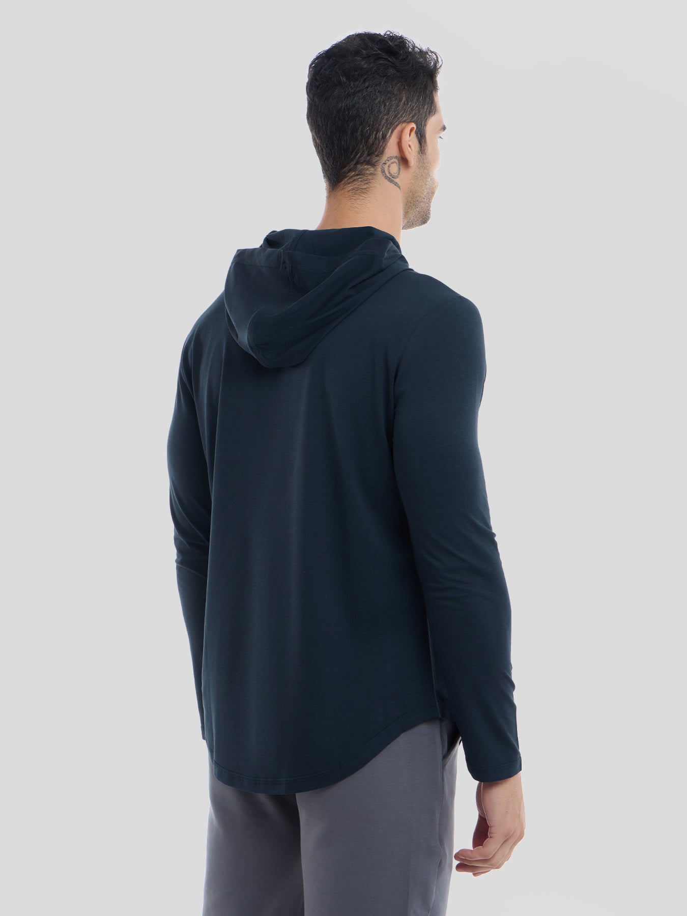 StaySmooth Long Sleeve Hooded Drop-Cut Tee