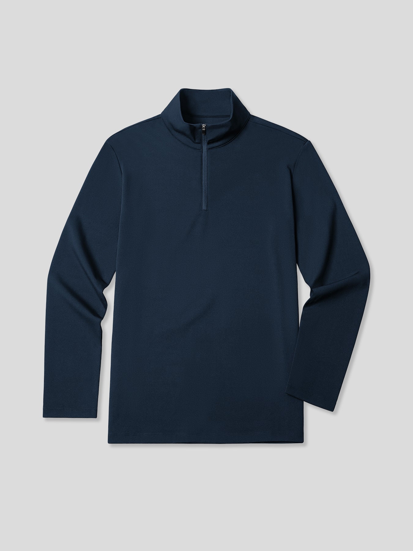 SmoothBlend Half Zip Mock Neck Tee:Zip Same Color