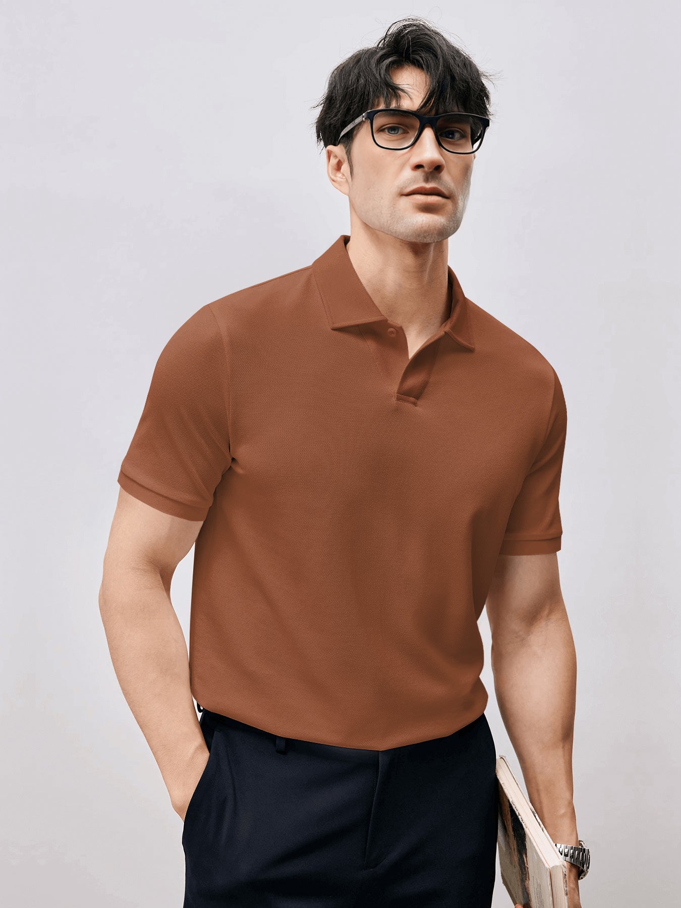 BreezeLuxe Breathable Piqué Cotton Short Sleeve Polo