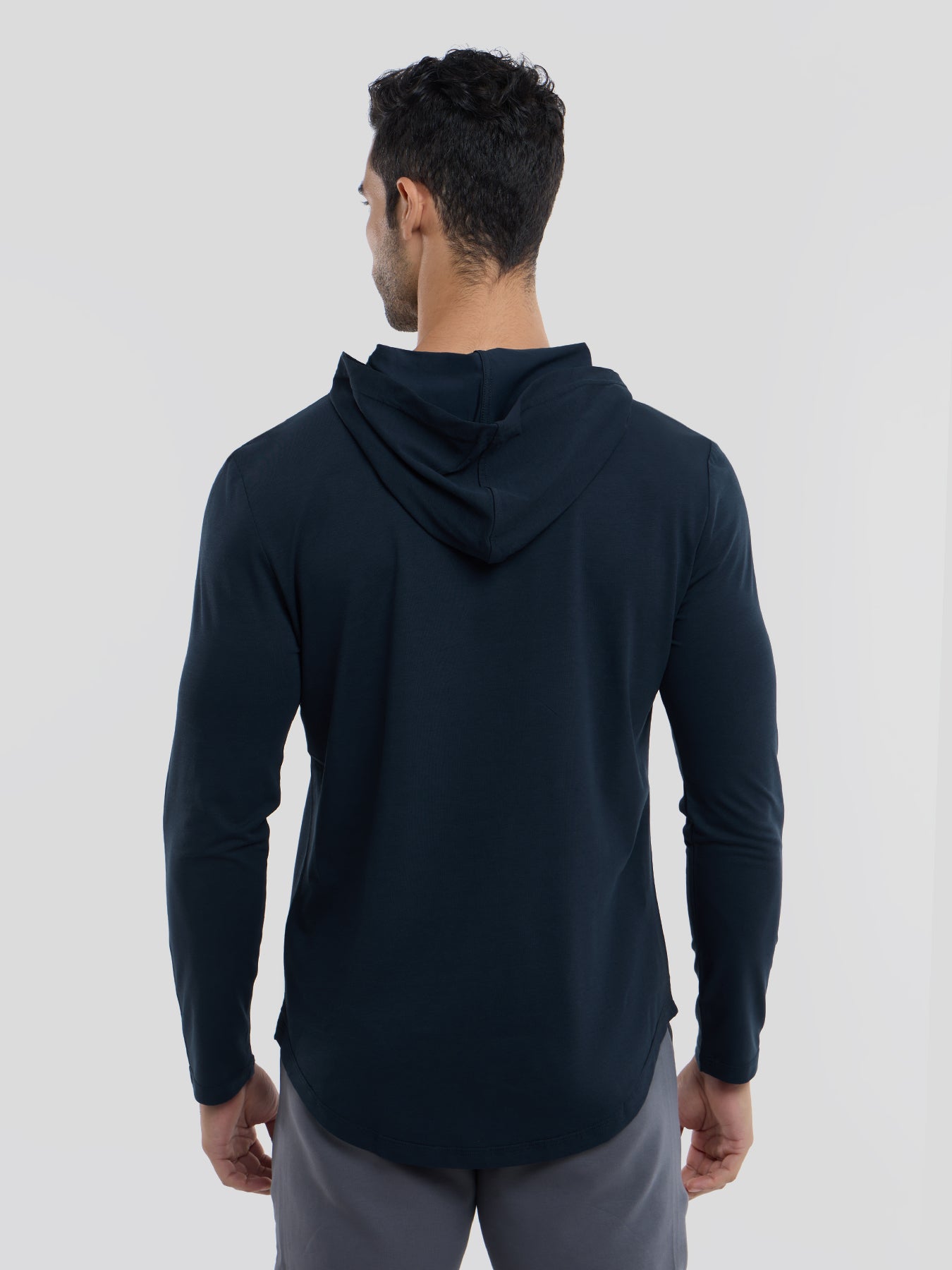 StaySmooth Long Sleeve Hooded Drop-Cut Tee