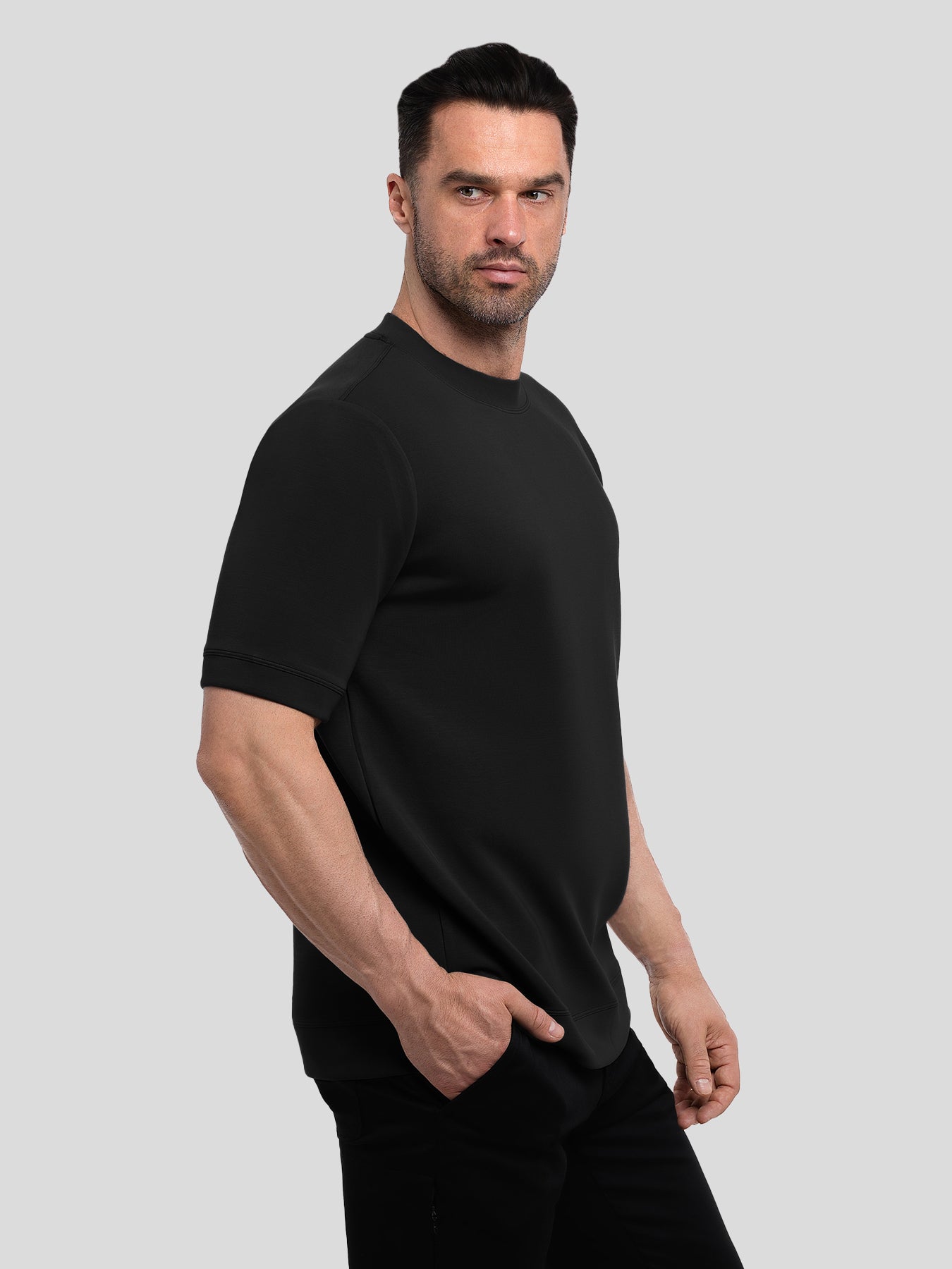 Modal Blend Short Sleeve Tee:Slim Fit