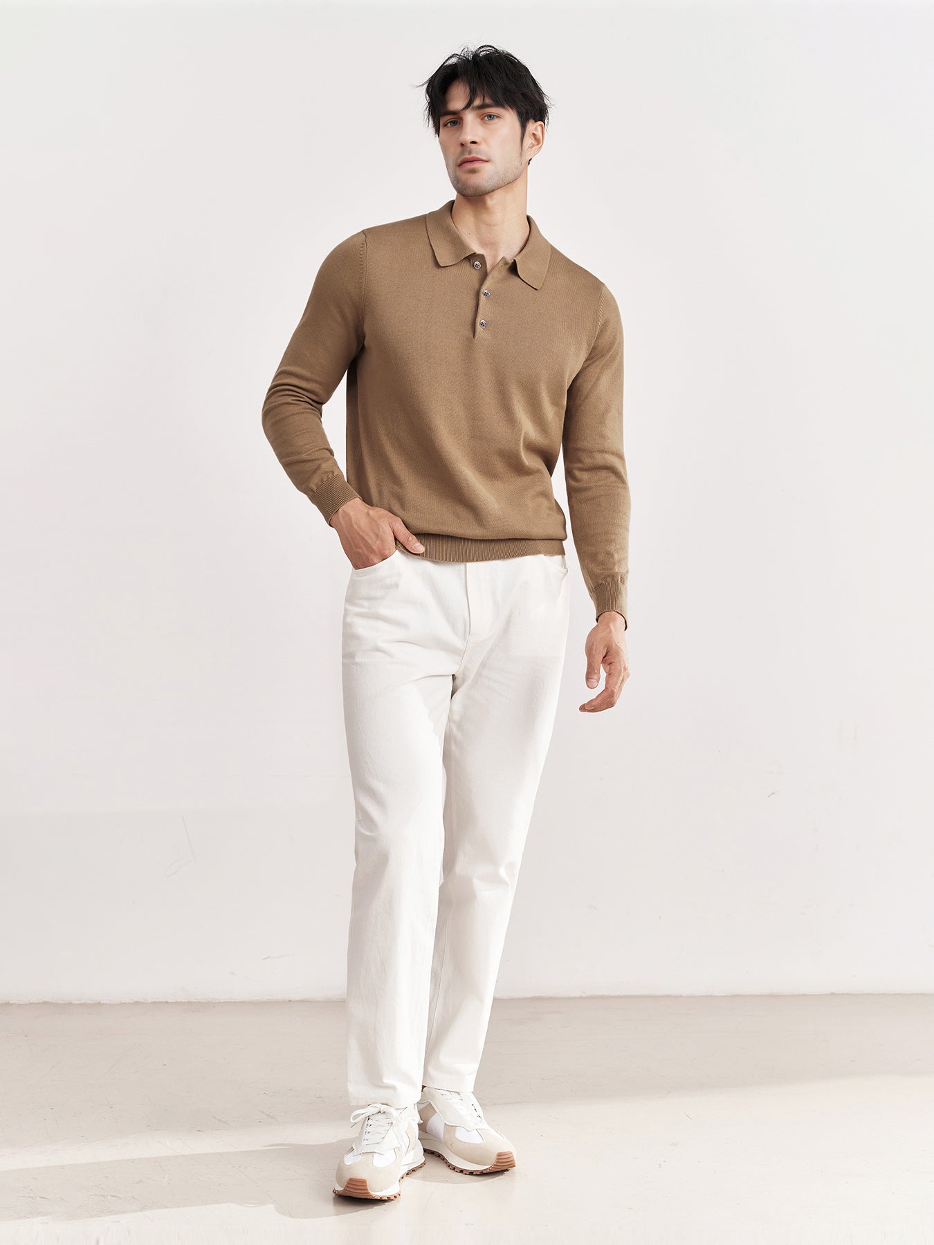 GentleKnit Buttoned Collar Sweater Polo