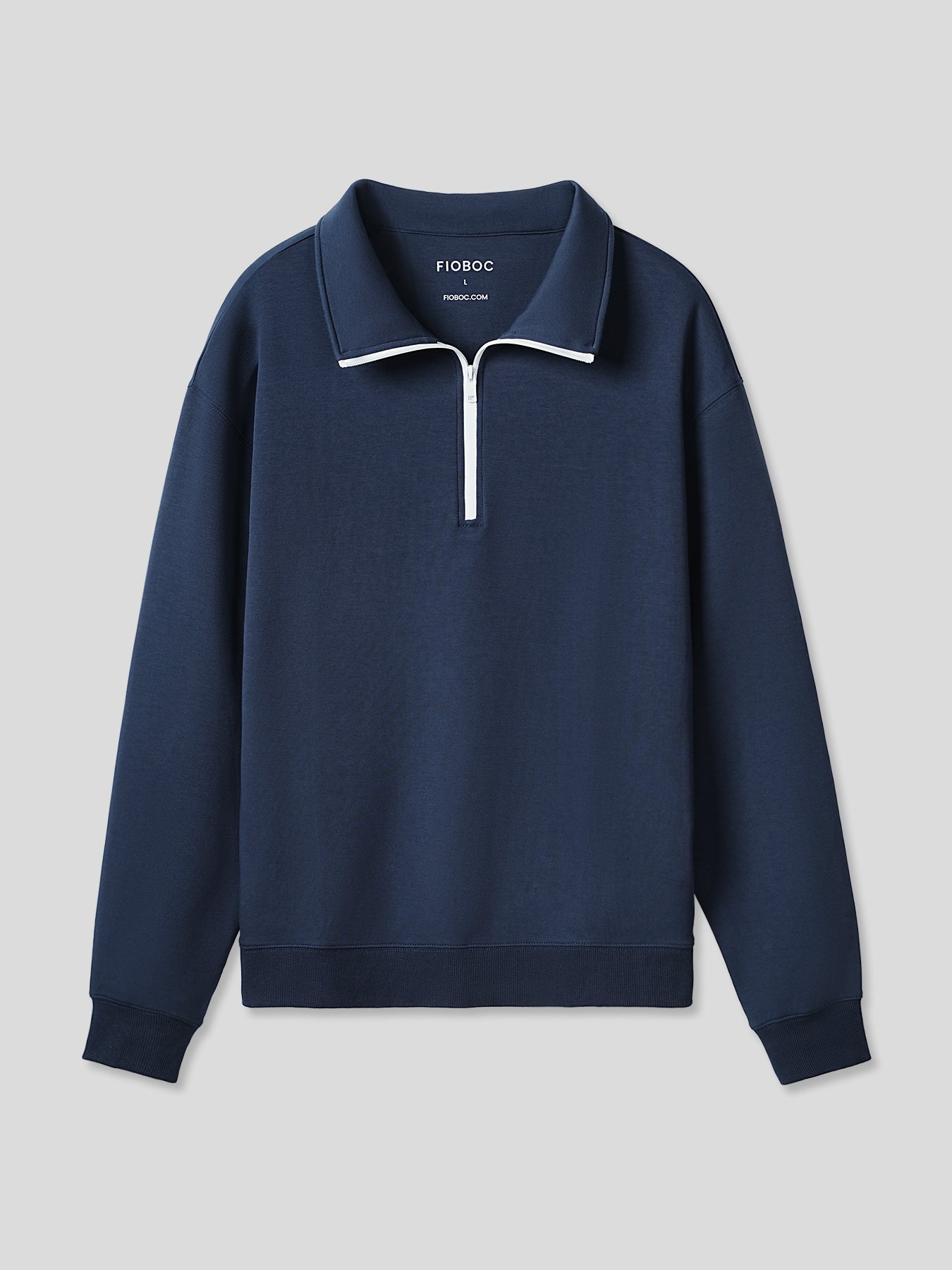 CozySpacer Contrast Color Half Zip Sweatshirt