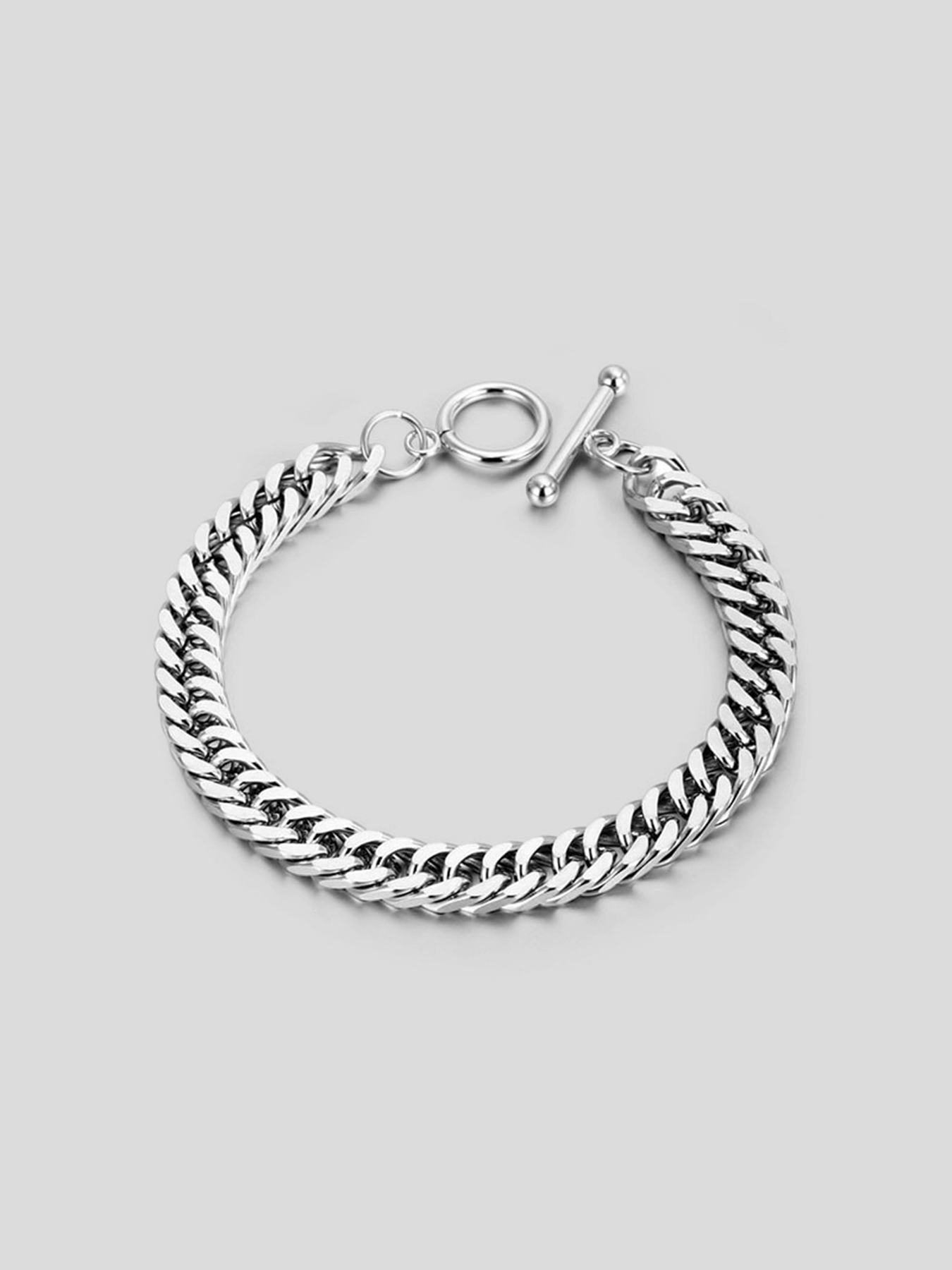 Fioboc Simple Punk Titanium Steel Bracelet