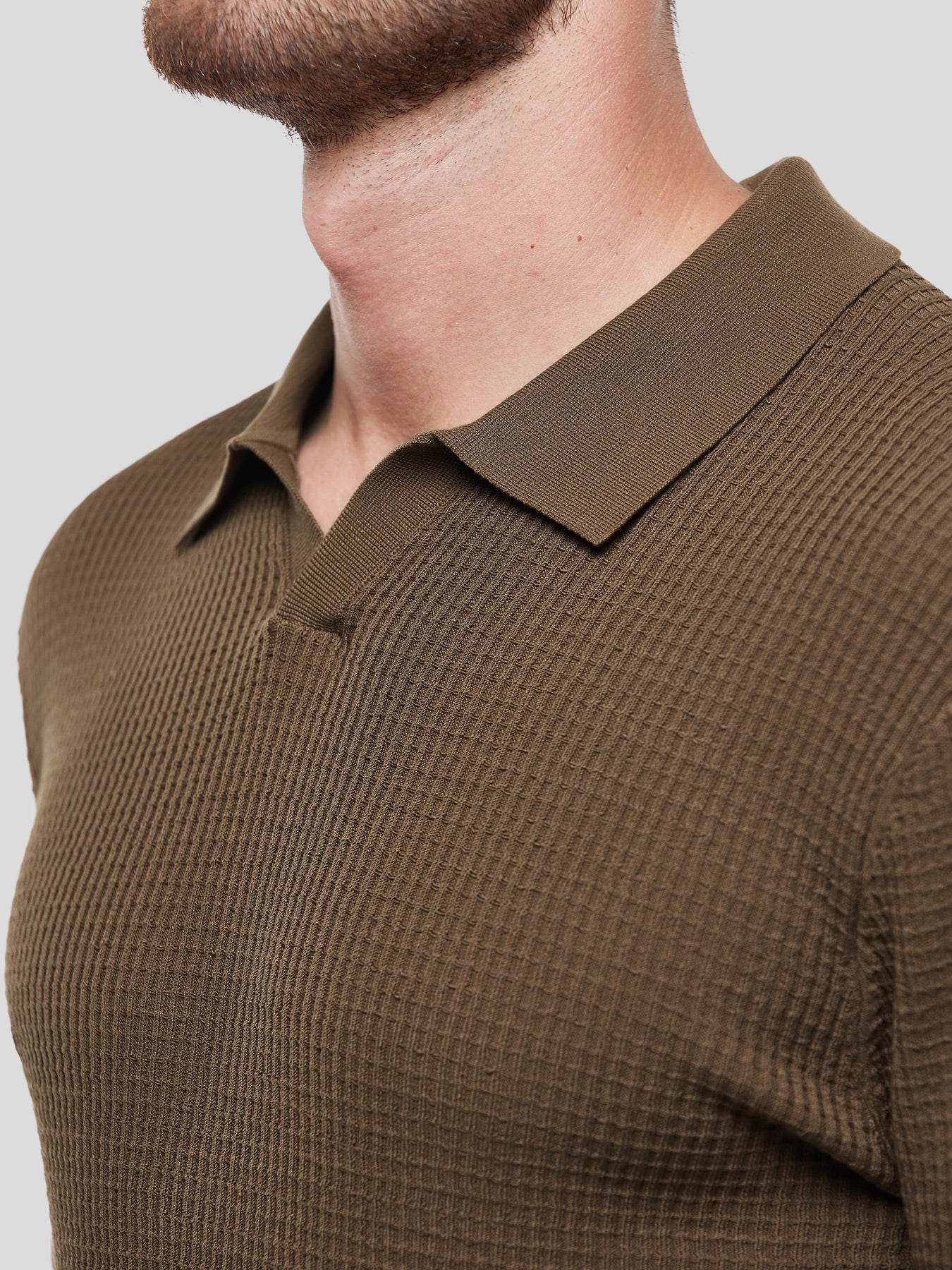 FlexKnit Active Knitted Buttonless Polo