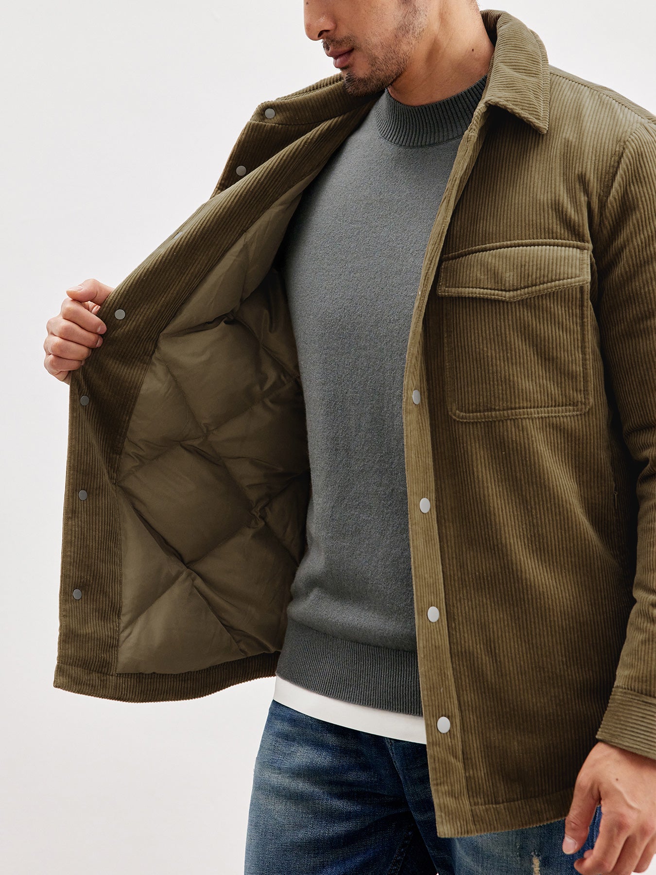 Corduroy Quilted Jacket