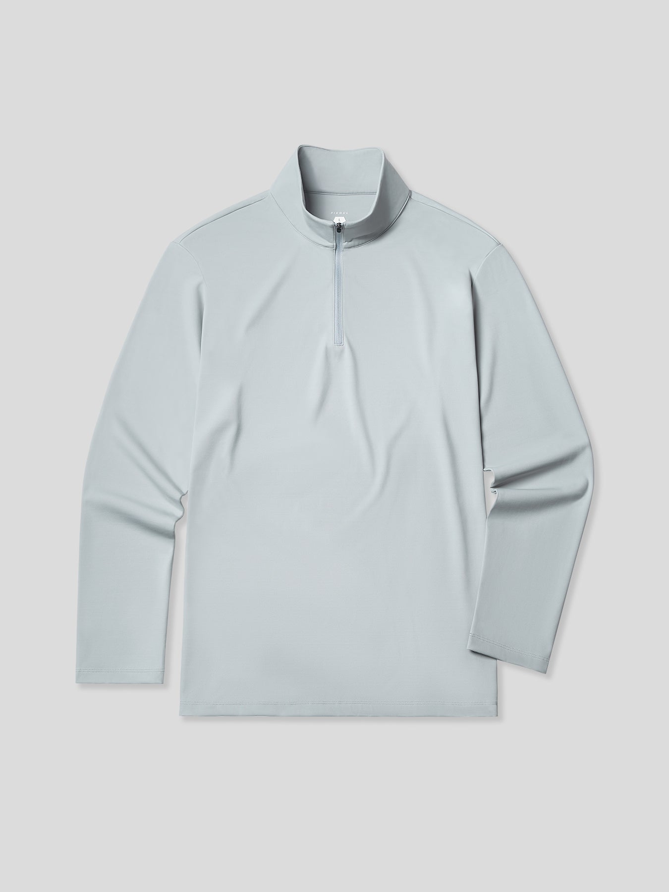 SmoothBlend Half Zip Mock Neck Tee: Zip Same Color