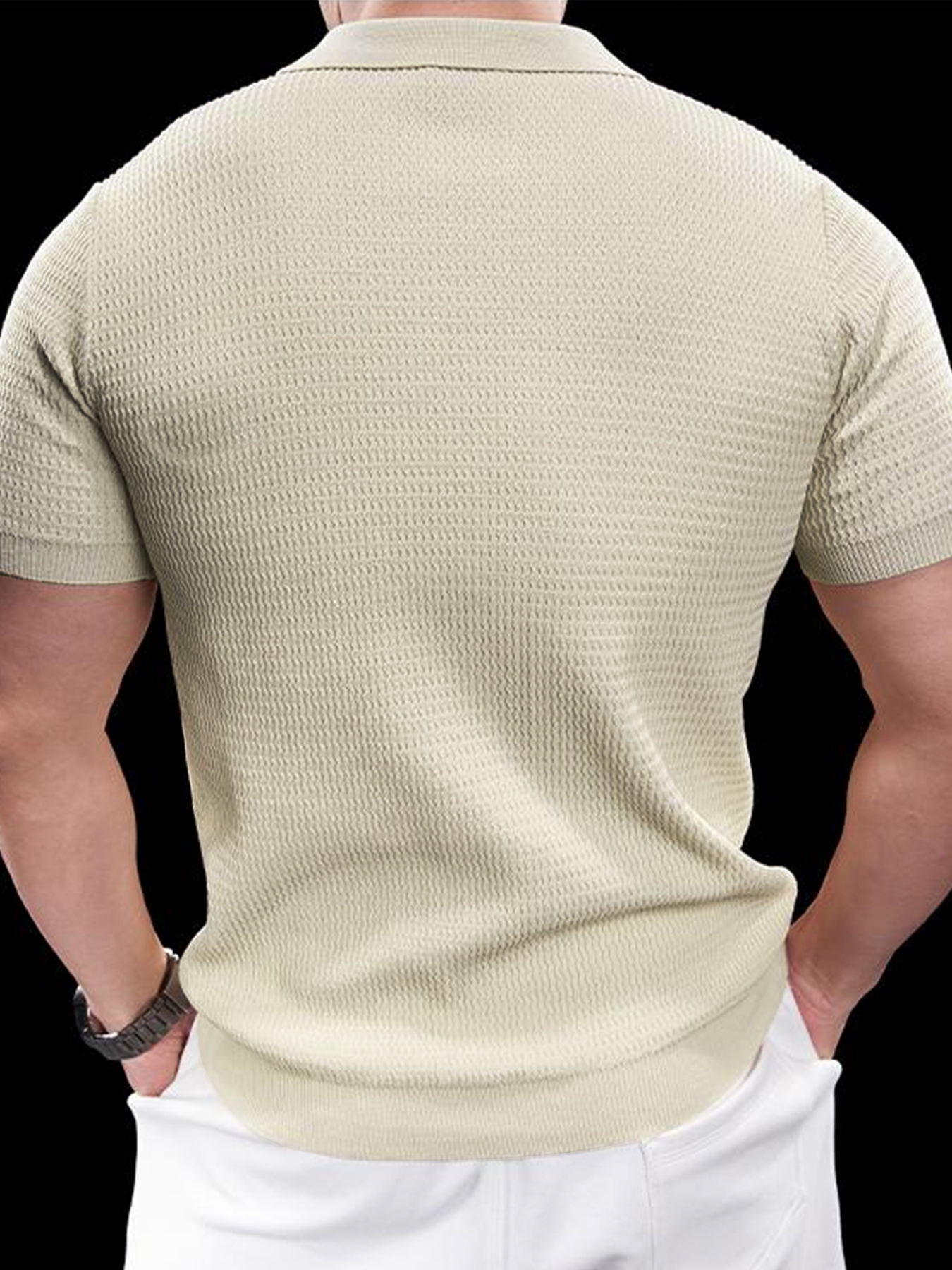 FlexKnit Active Knitted Buttonless Polo