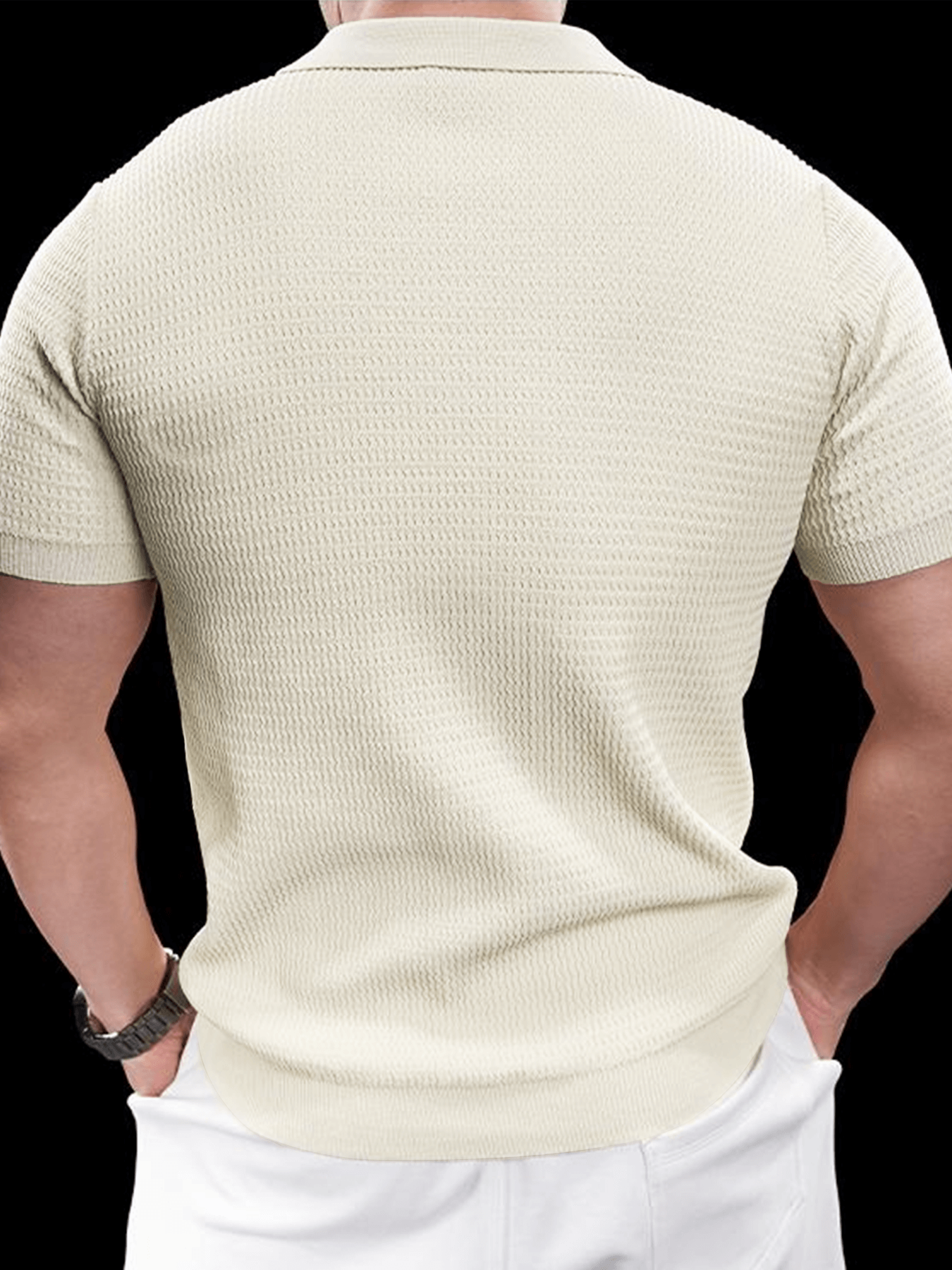 FlexKnit Active Knitted Buttonless Polo