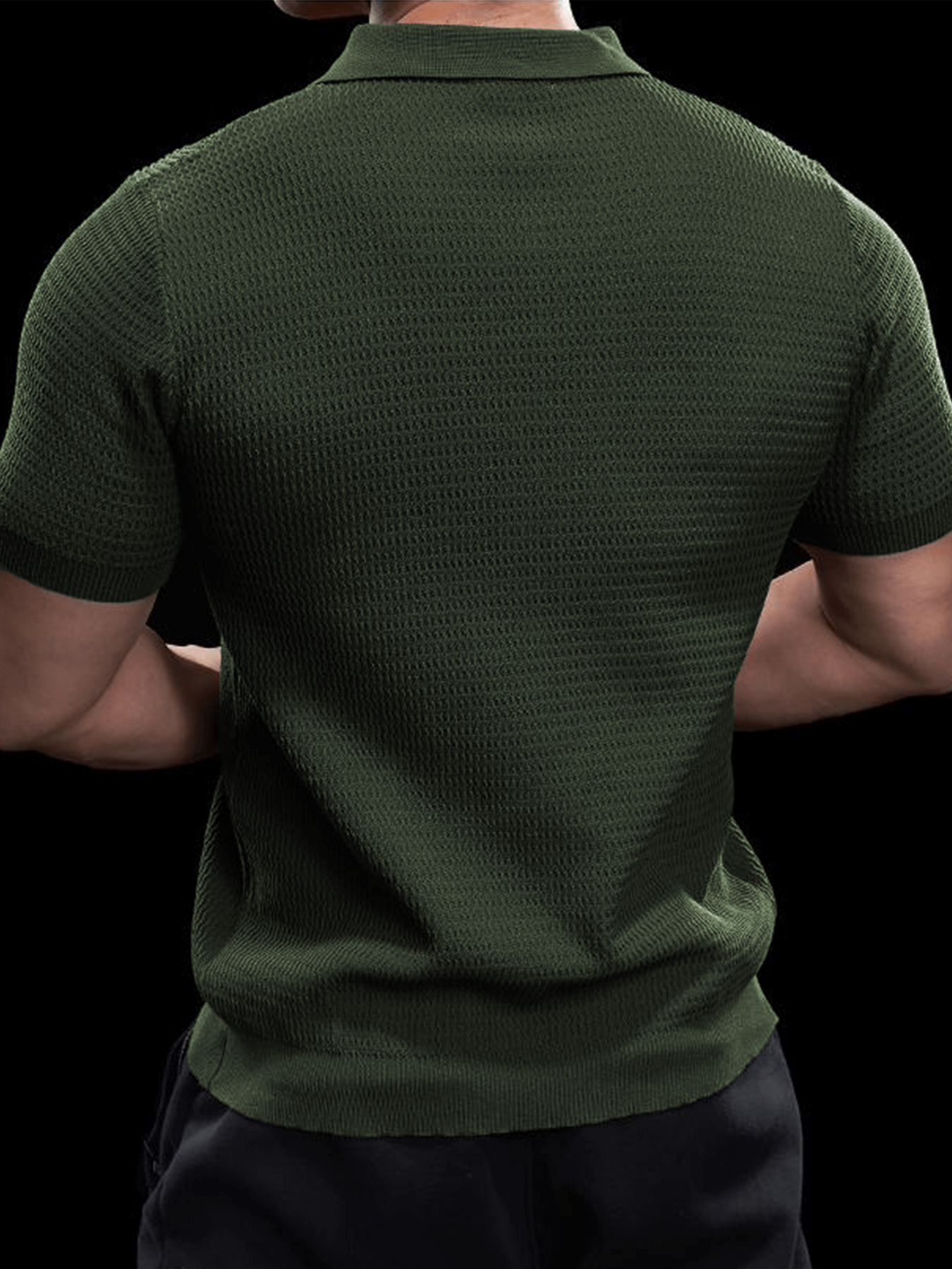 FlexKnit Active Knitted Buttonless Polo