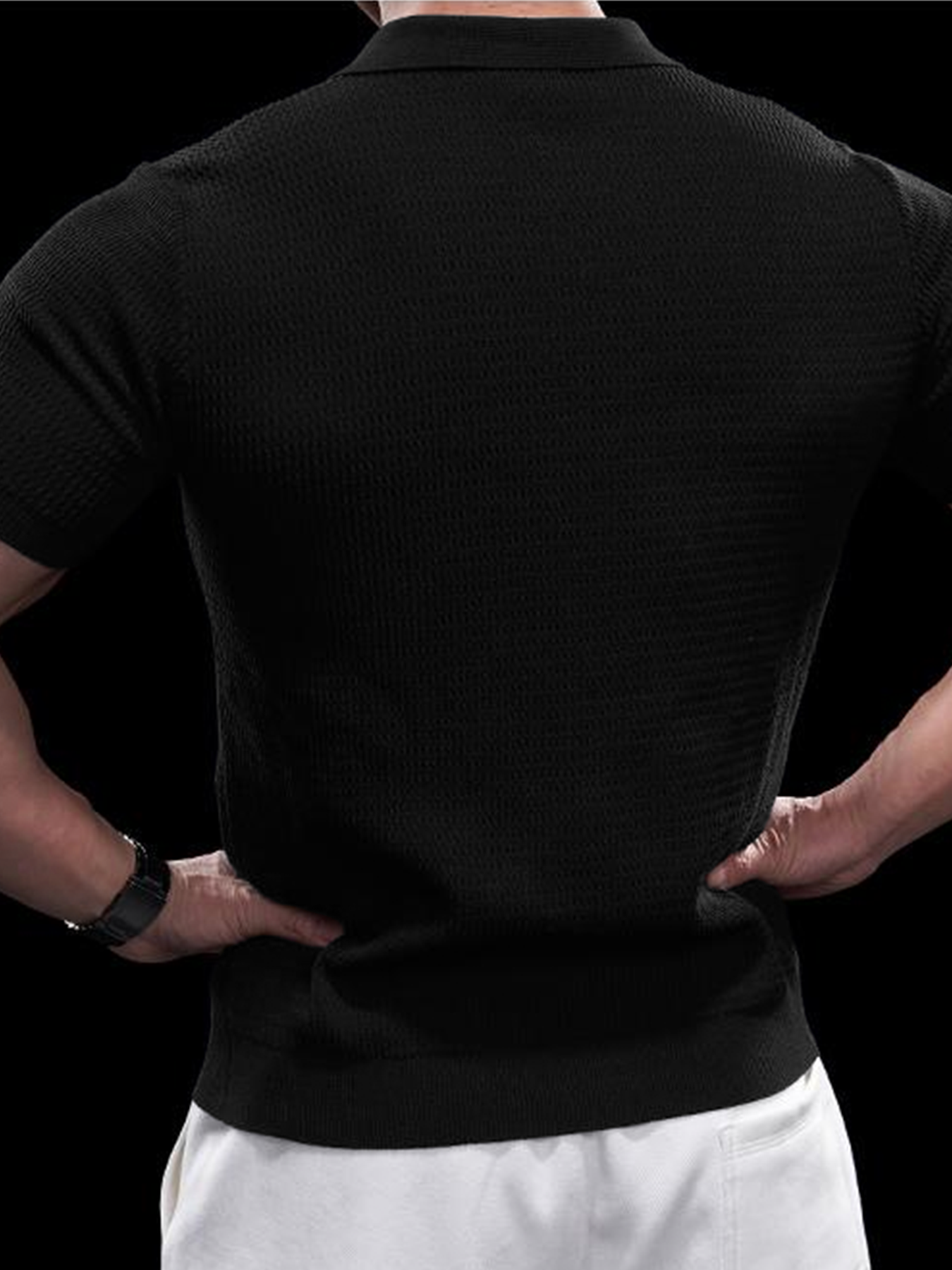 FlexKnit Active Knitted Buttonless Polo