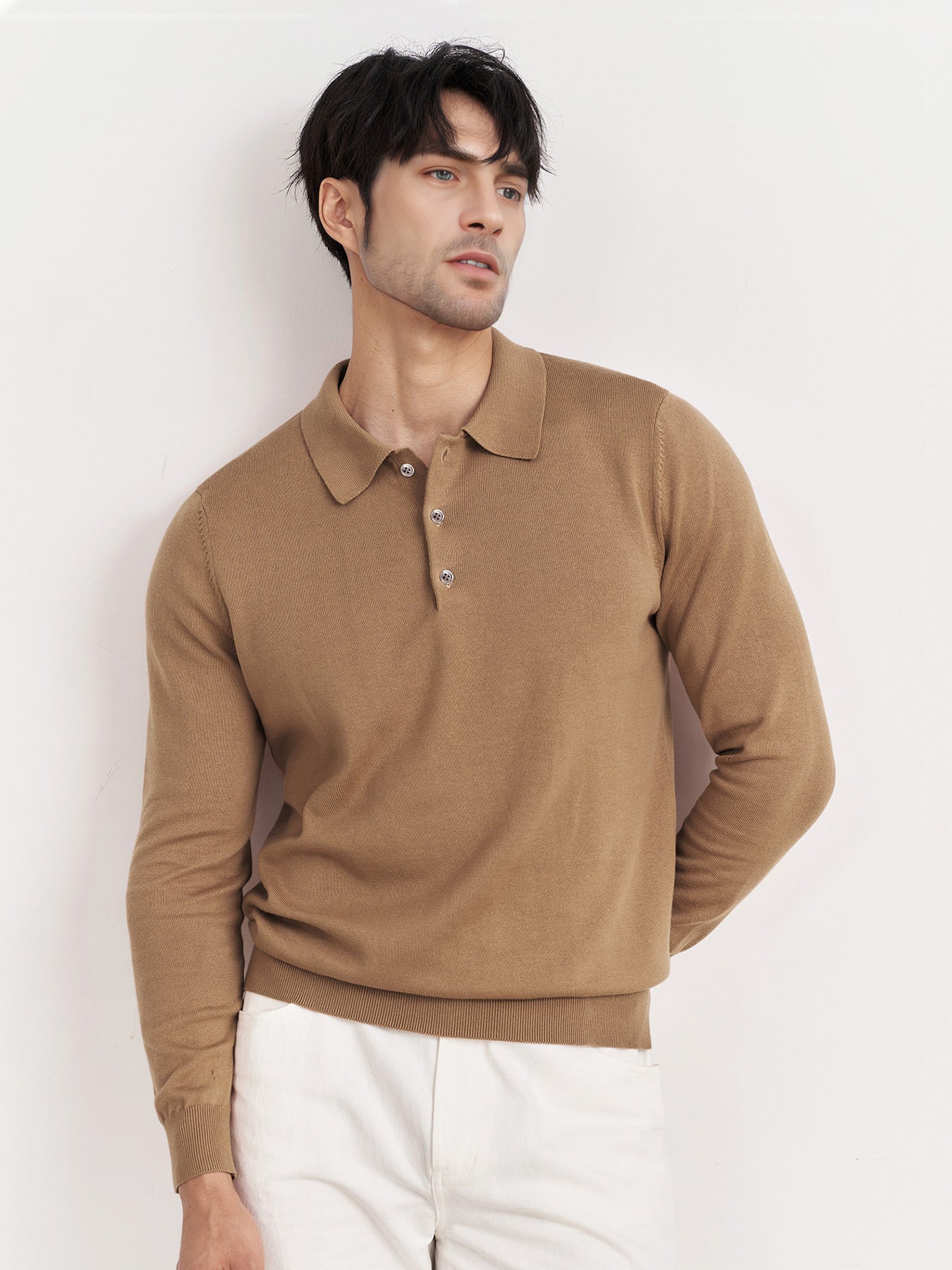 GentleKnit Buttoned Collar Sweater Polo