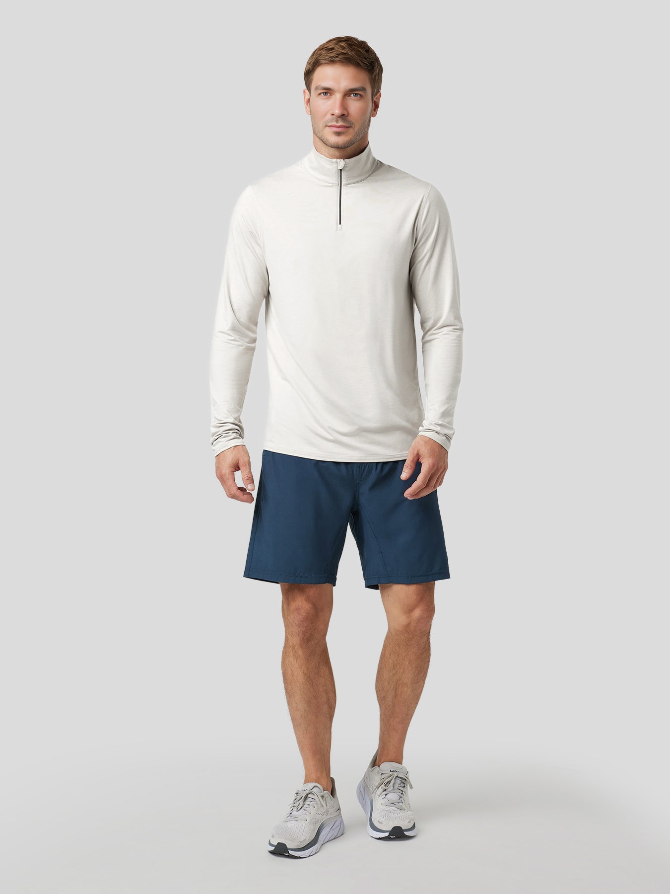 Velou Half Zip Long Sleeve Tee