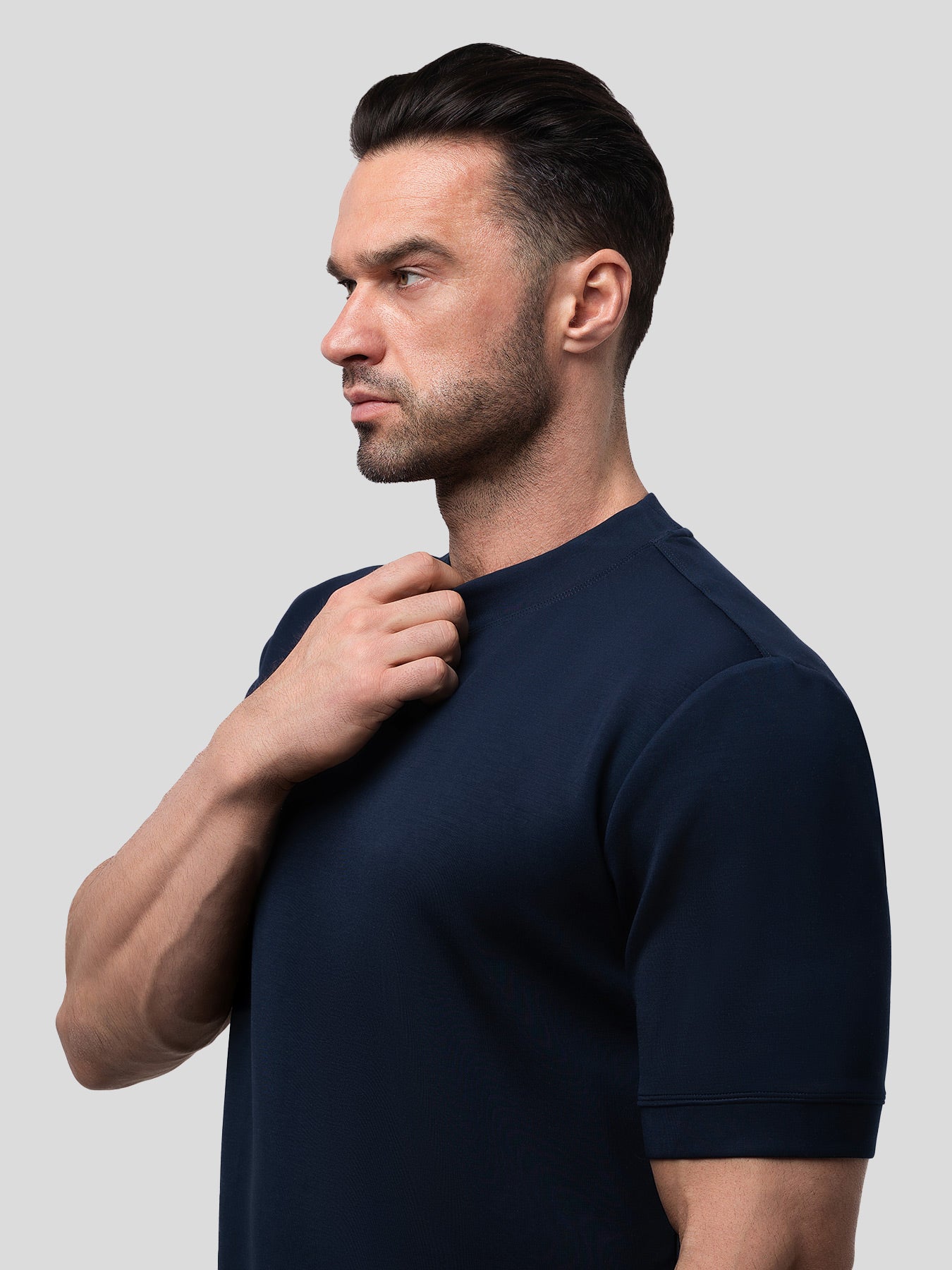 Modal Blend Short Sleeve Tee:Slim Fit