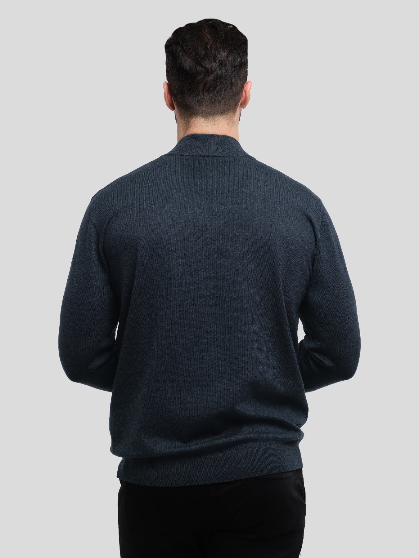 GentleKnit Washable Merino Half Zip Mock Neck Sweater