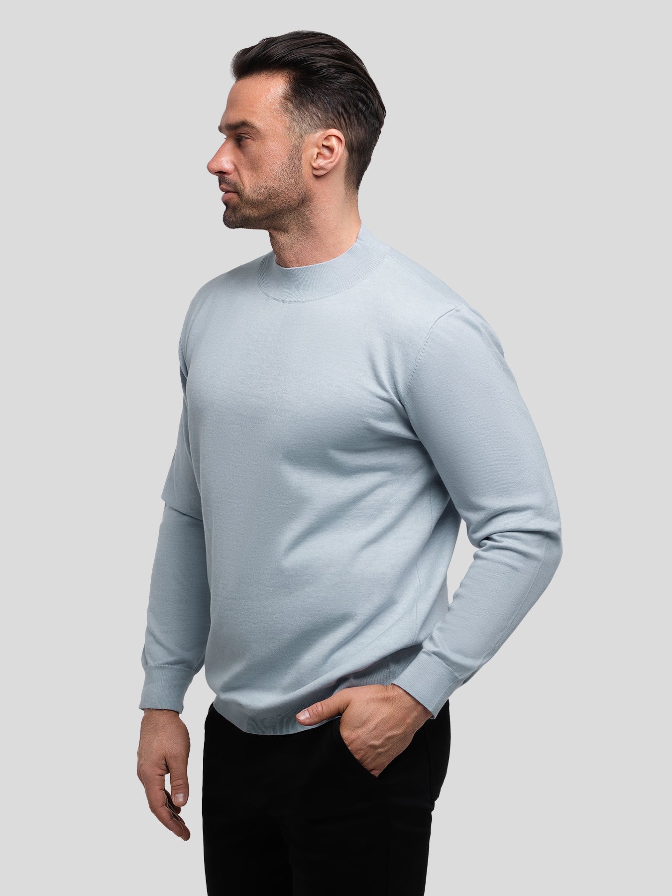 GentleKnit Mock Neck Sweater