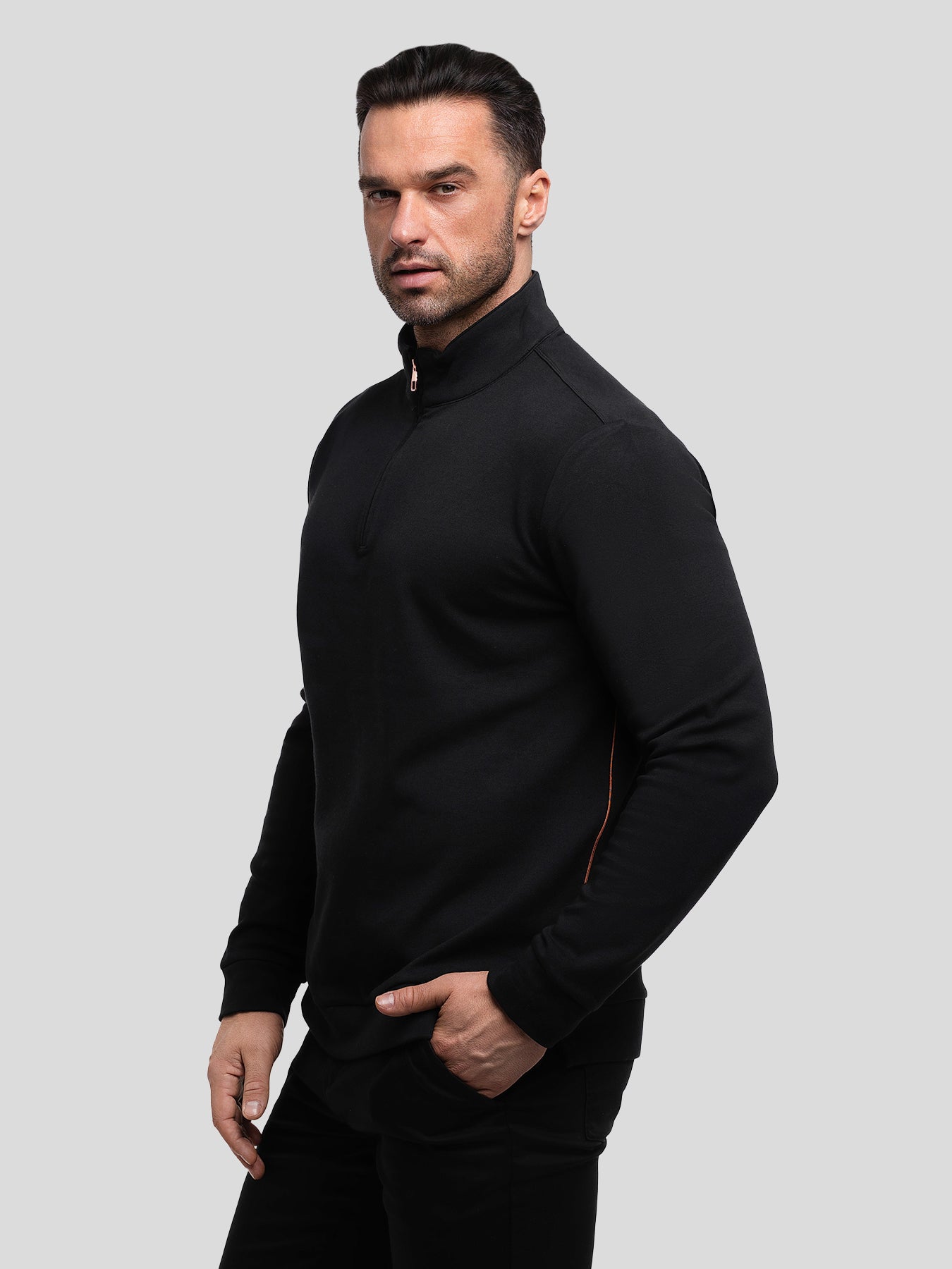 SmoothBlend Half Zip Mock Neck Sweatshirt