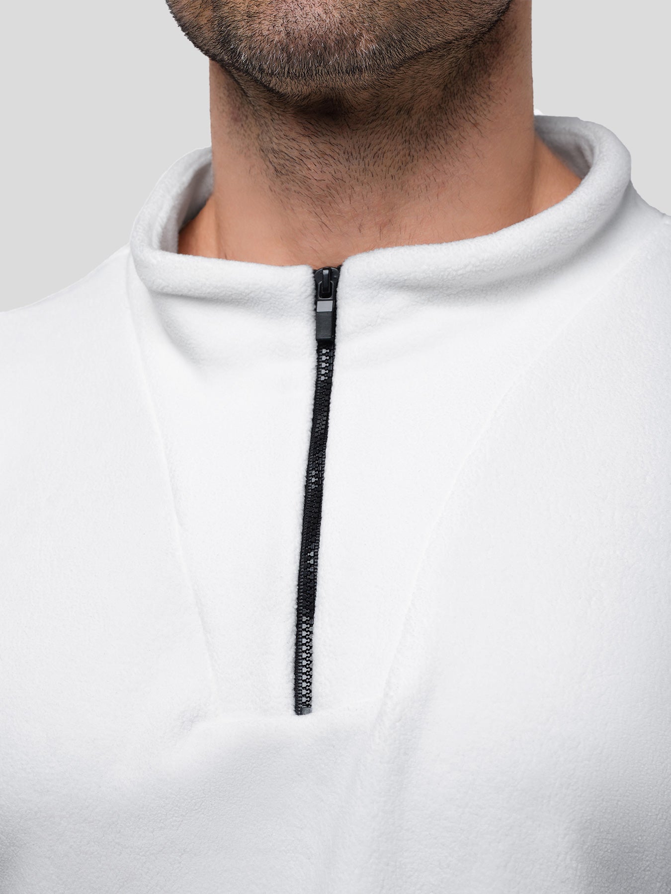 LuxeCozy Fleece Half Zip Mock Neck Sweatshirt