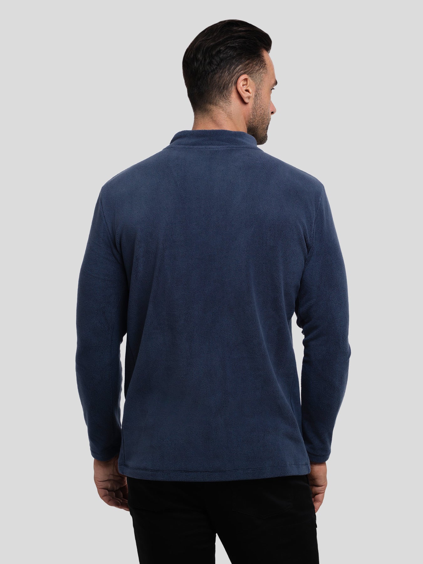 LuxeCozy Fleece Half Zip Mock Neck Sweatshirt