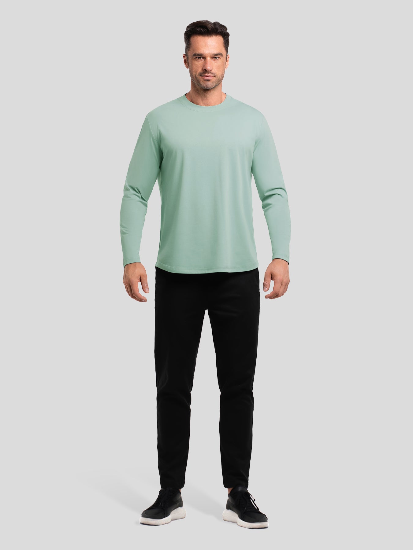 StaySmooth Classic Fit Long Sleeve Curve Hem Tee: 2024 New Colors