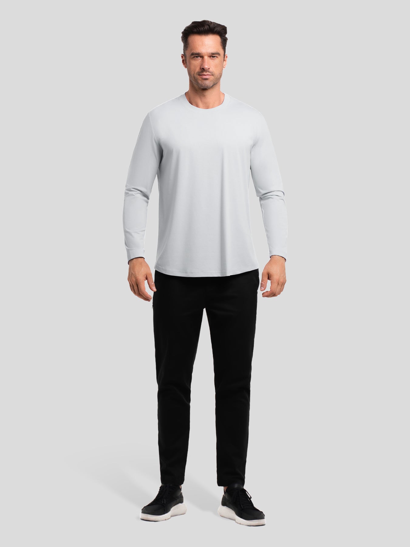 StaySmooth Classic Fit Long Sleeve Curve Hem Tee: 2024 New Colors