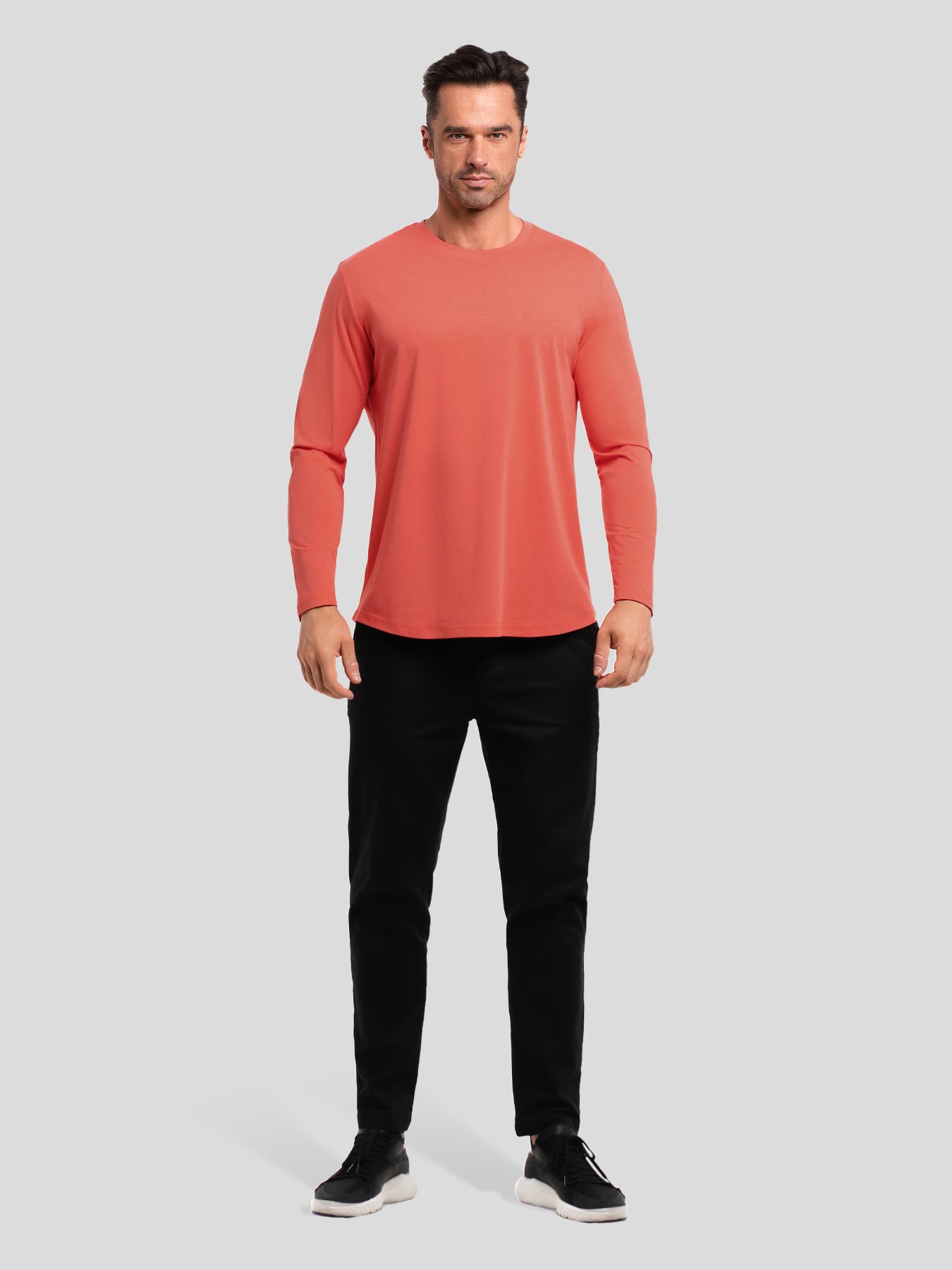 StaySmooth Classic Fit Long Sleeve Curve Hem Tee: 2024 New Colors