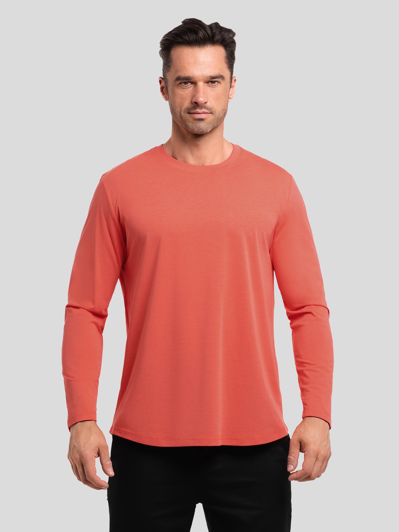 StaySmooth Classic Fit Long Sleeve Curve Hem Tee: 2024 New Colors