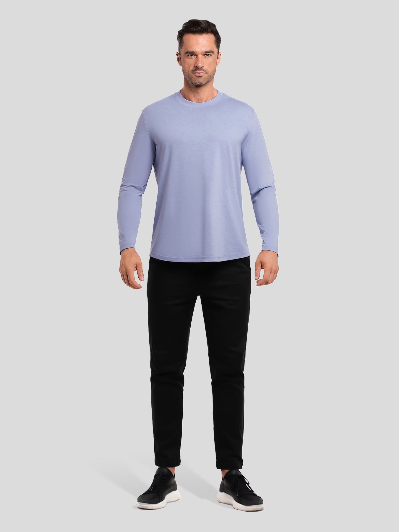 StaySmooth Classic Fit Long Sleeve Curve Hem Tee: 2024 New Colors