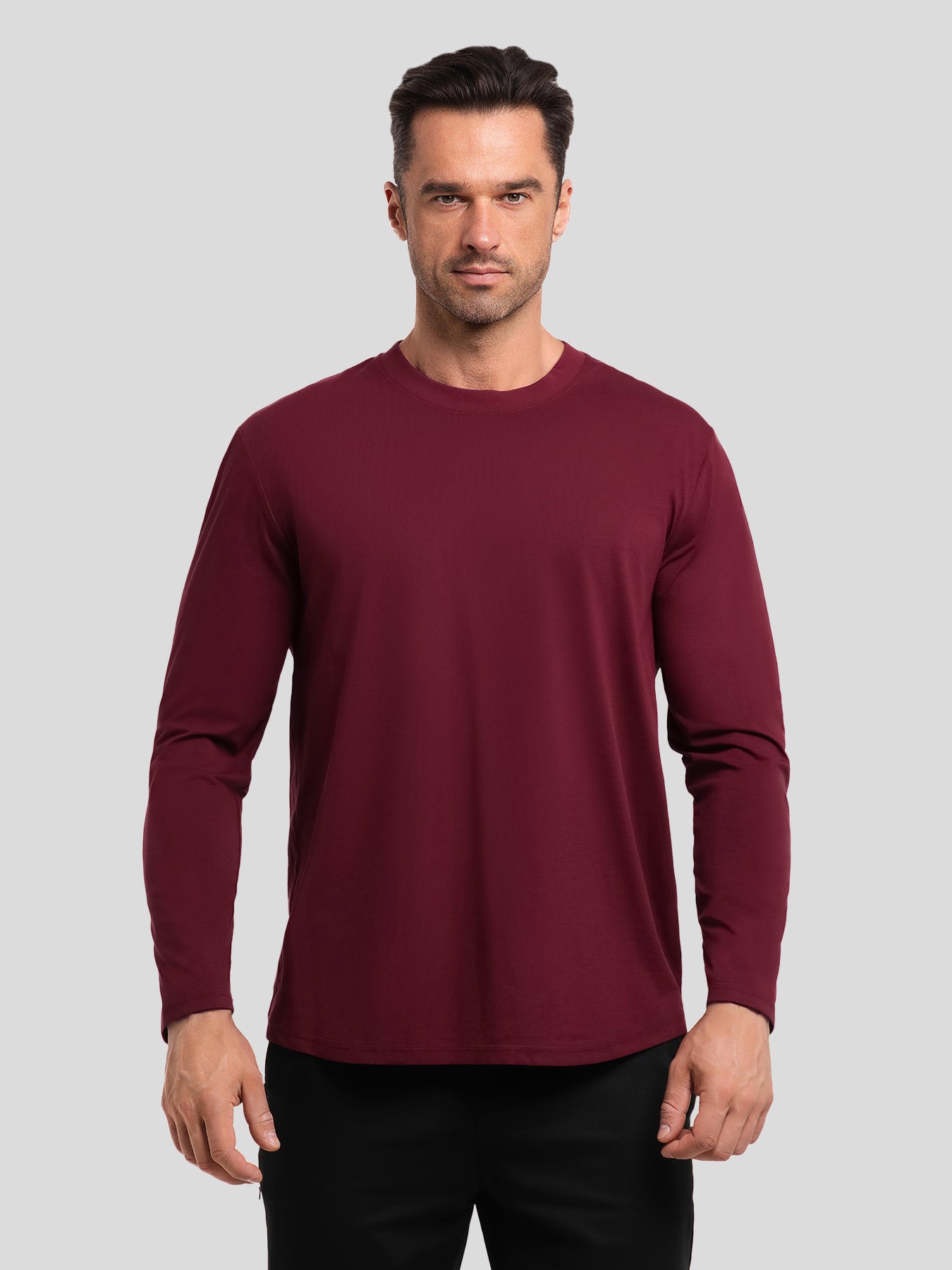 StaySmooth Classic Fit Long Sleeve Curve Hem Tee: 2024 New Colors