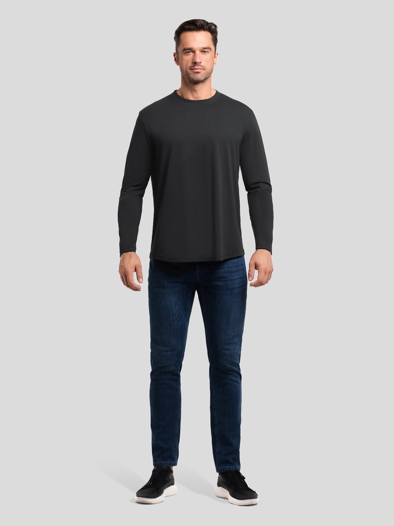 StaySmooth Classic Fit Long Sleeve Curve Hem Tee: 2024 New Colors