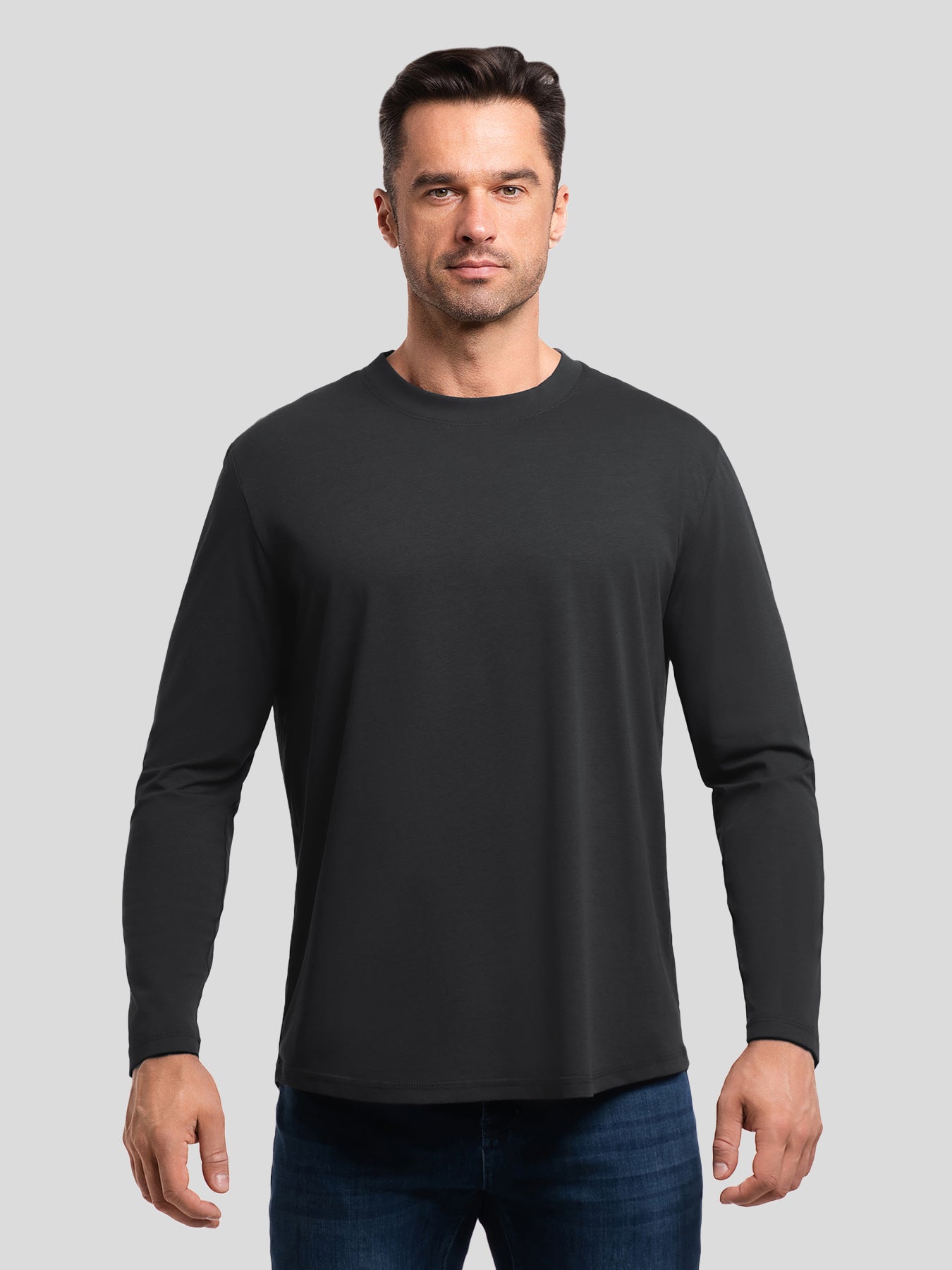 StaySmooth Classic Fit Long Sleeve Curve Hem Tee: 2024 New Colors