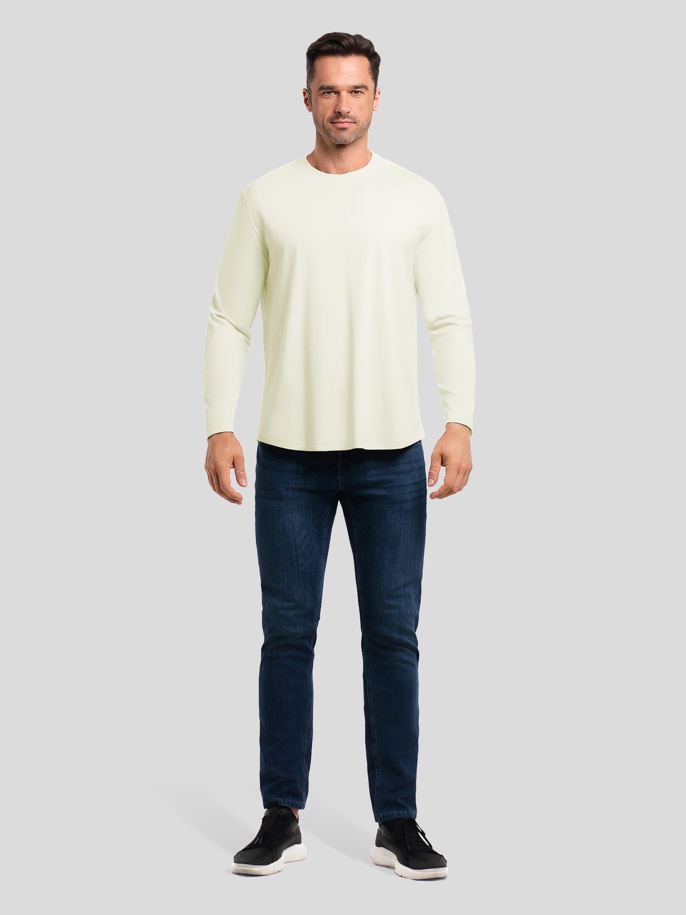 StaySmooth Classic Fit Long Sleeve Curve Hem Tee: 2024 New Colors