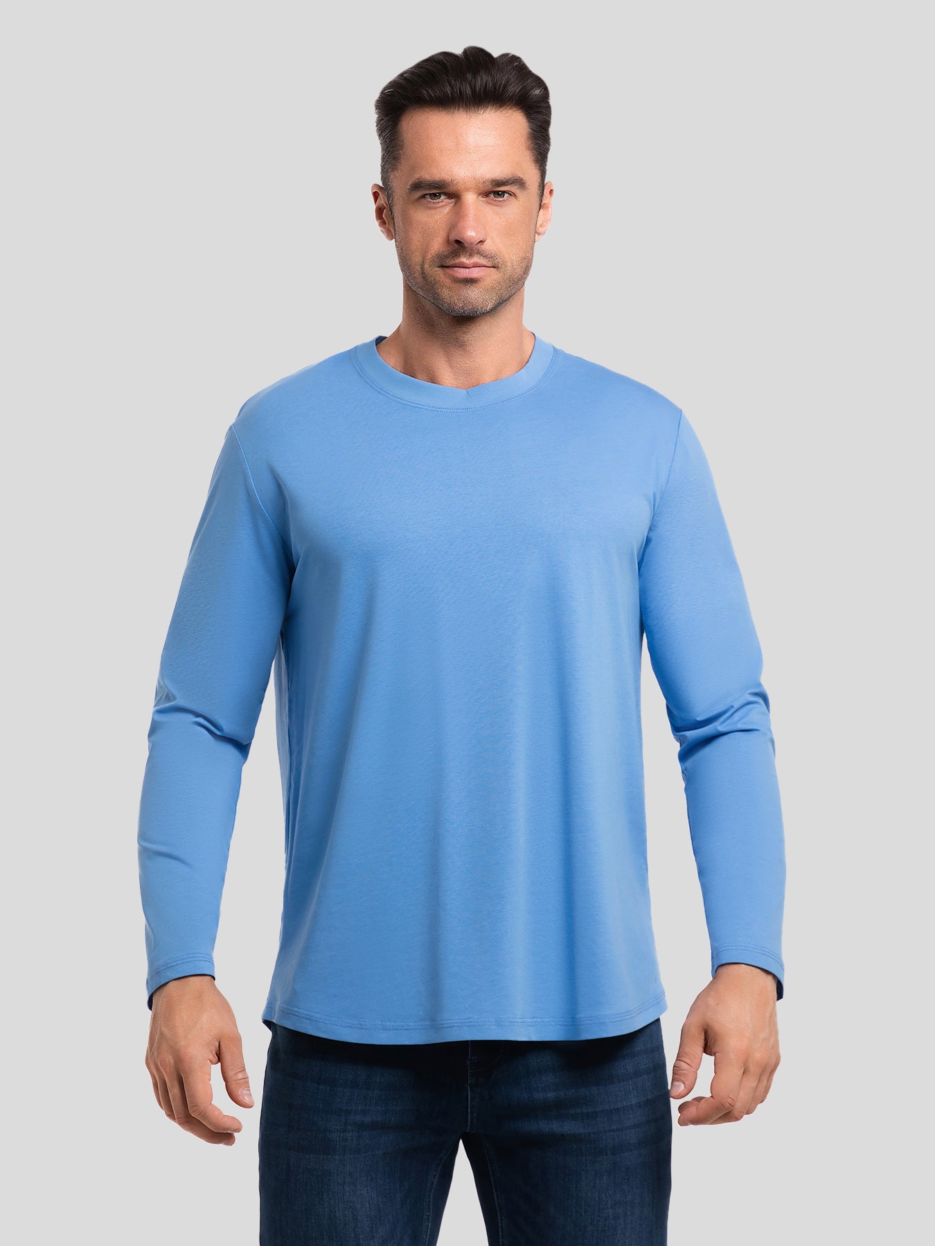 StaySmooth Classic Fit Long Sleeve Curve Hem Tee: 2024 New Colors