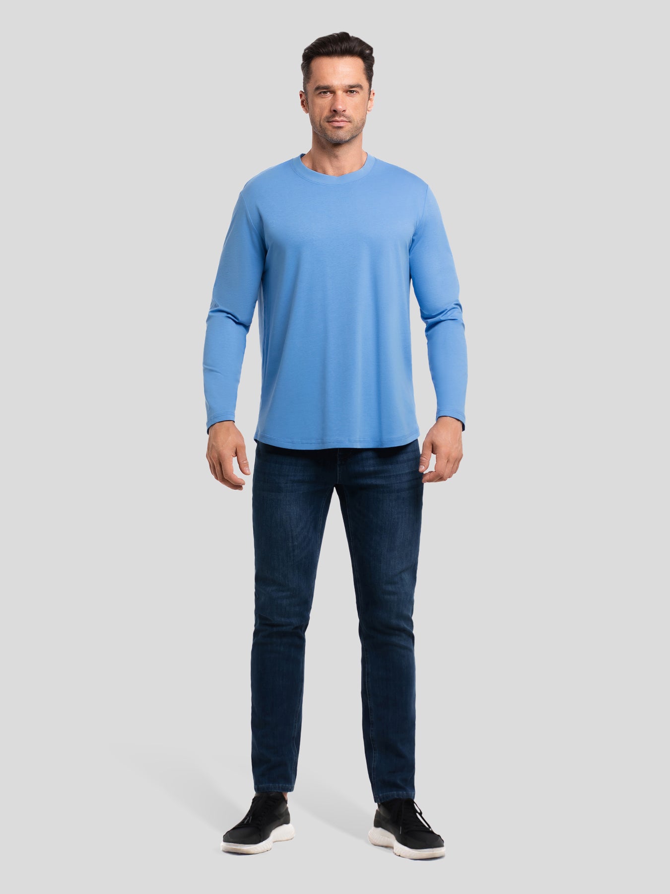 StaySmooth Classic Fit Long Sleeve Curve Hem Tee: 2024 New Colors