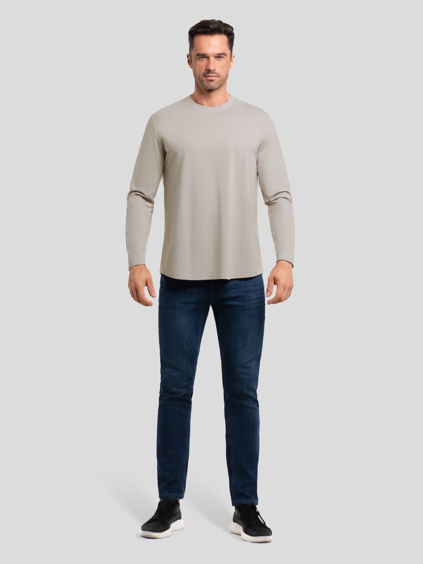 StaySmooth Classic Fit Long Sleeve Curve Hem Tee: 2024 New Colors