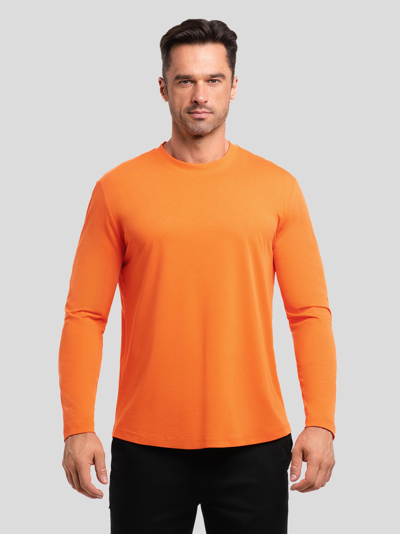 StaySmooth Slim Fit Long Sleeve Curve Hem Tee: 2024 New Colors