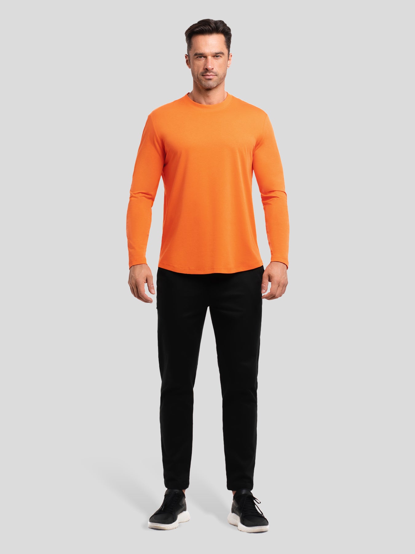 StaySmooth Slim Fit Long Sleeve Curve Hem Tee: 2024 New Colors