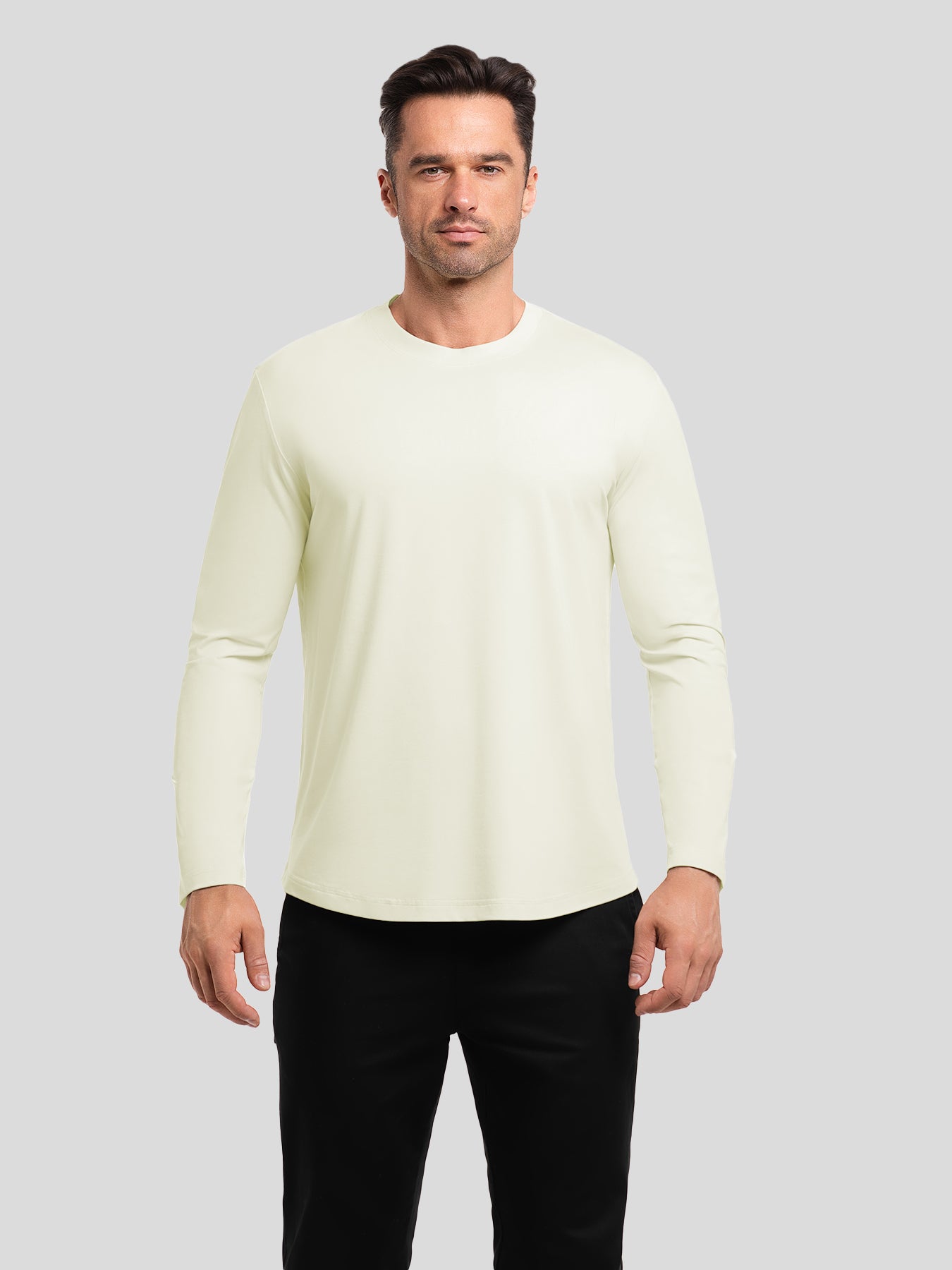 StaySmooth Slim Fit Long Sleeve Curve Hem Tee: 2024 New Colors