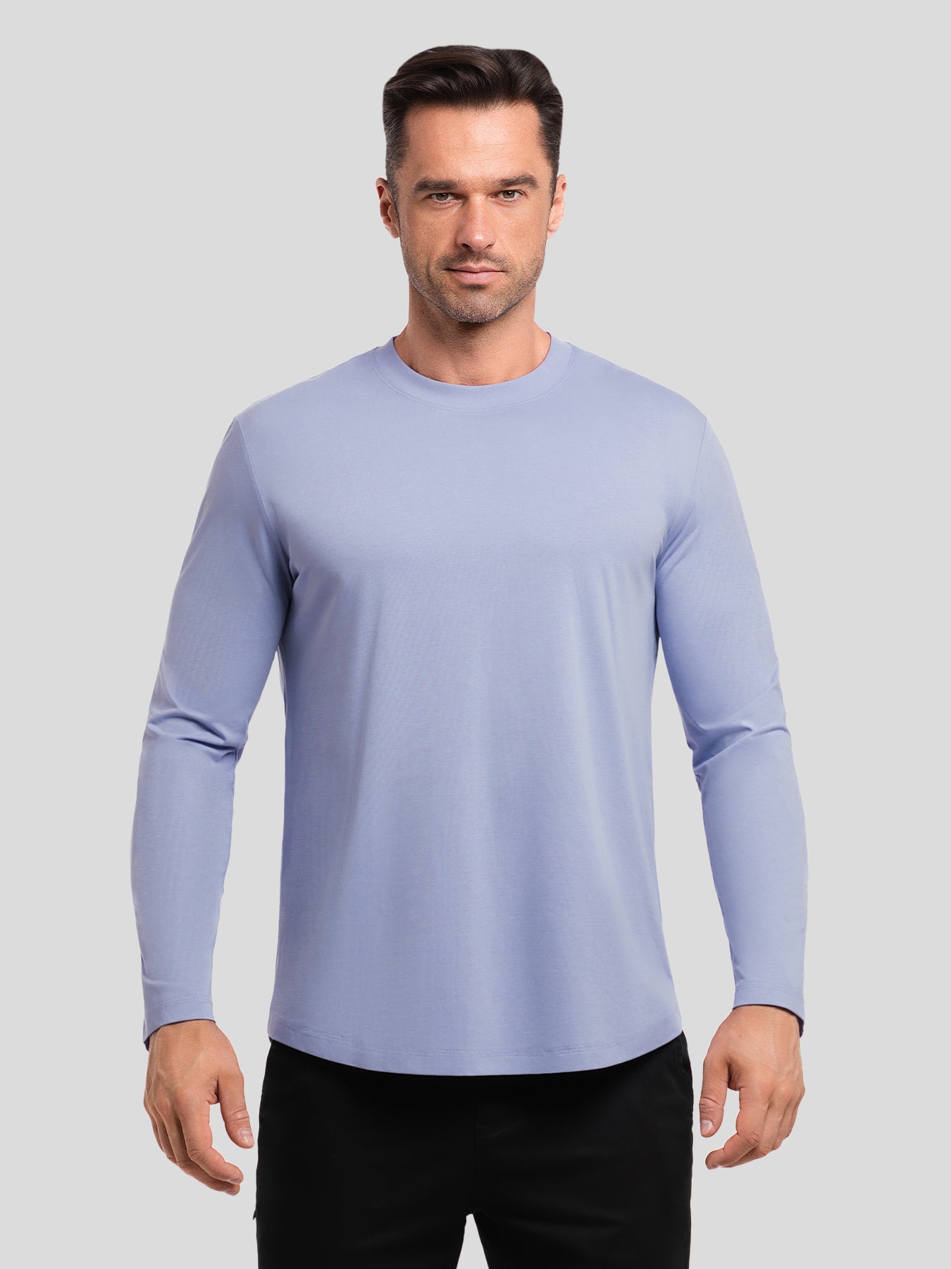 StaySmooth Slim Fit Long Sleeve Curve Hem Tee: 2024 New Colors