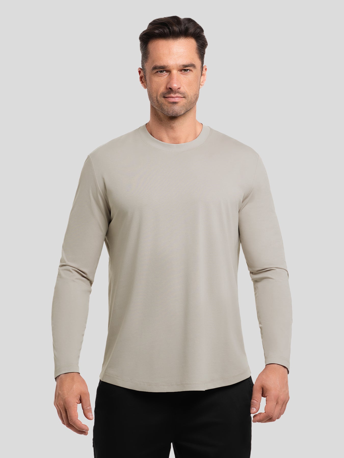 StaySmooth Slim Fit Long Sleeve Curve Hem Tee: 2024 New Colors