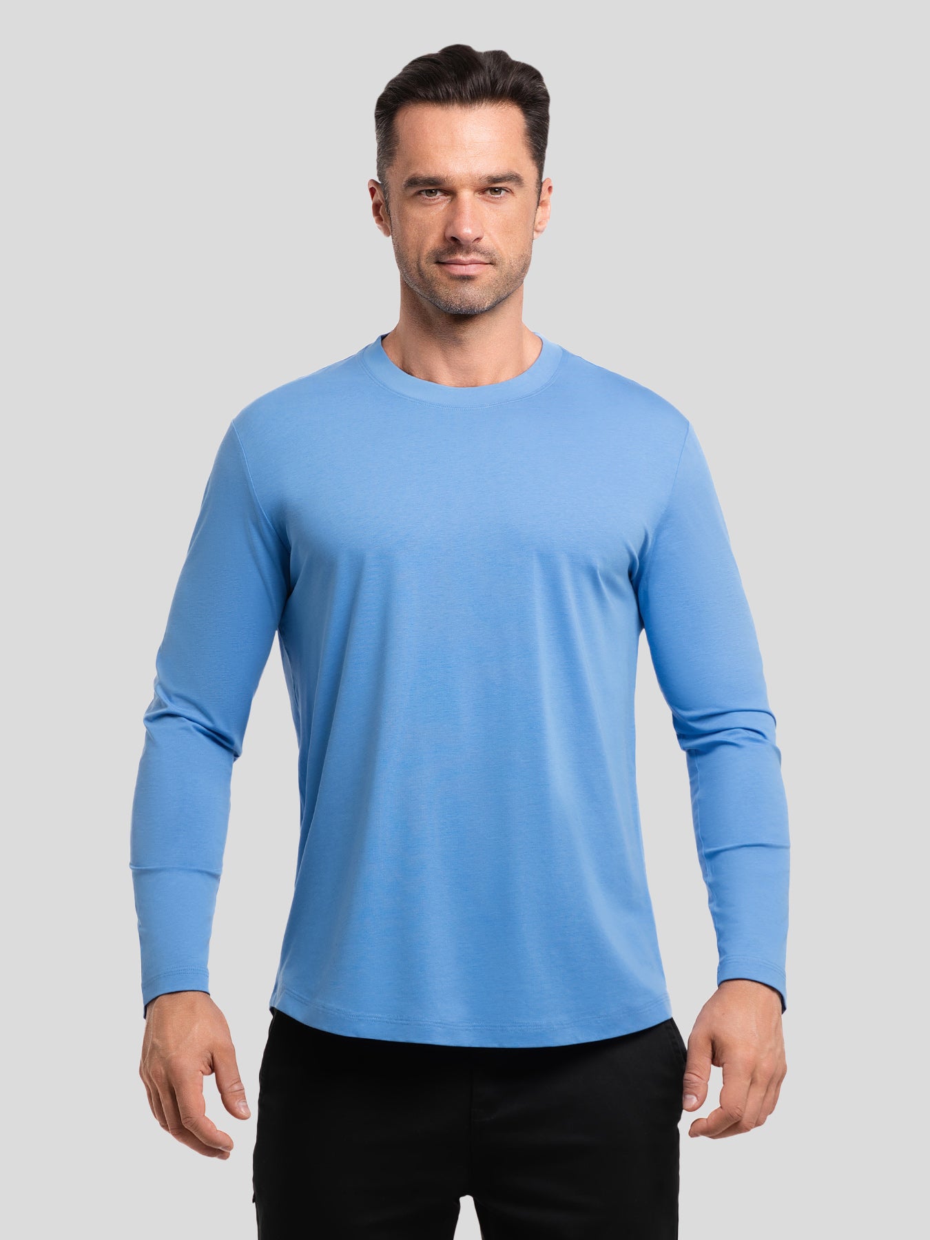 StaySmooth Slim Fit Long Sleeve Curve Hem Tee: 2024 New Colors