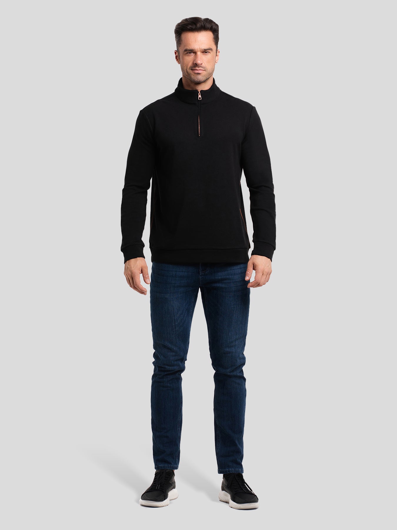 SmoothBlend Half Zip Mock Neck Sweatshirt