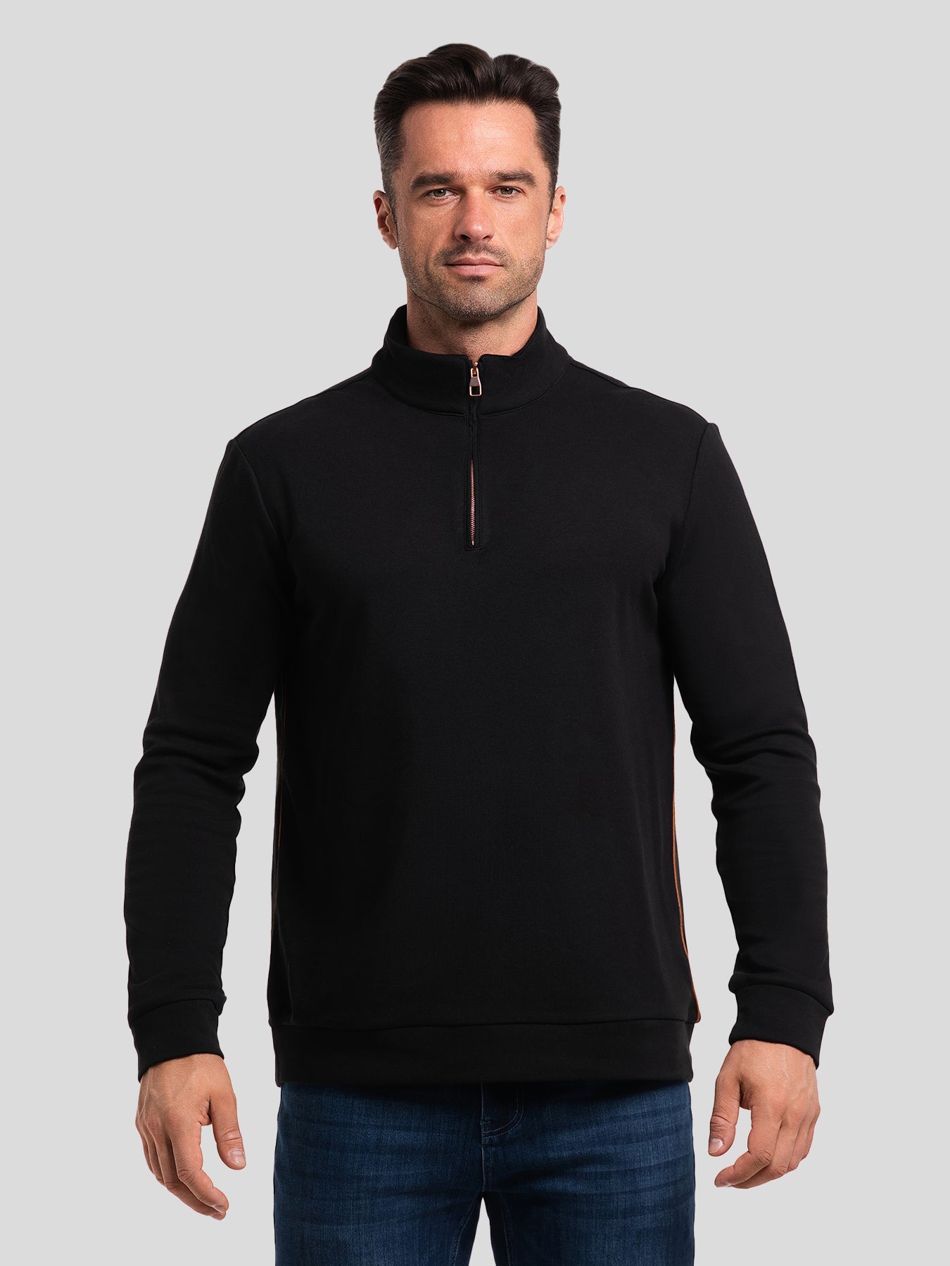 SmoothBlend Half Zip Mock Neck Sweatshirt