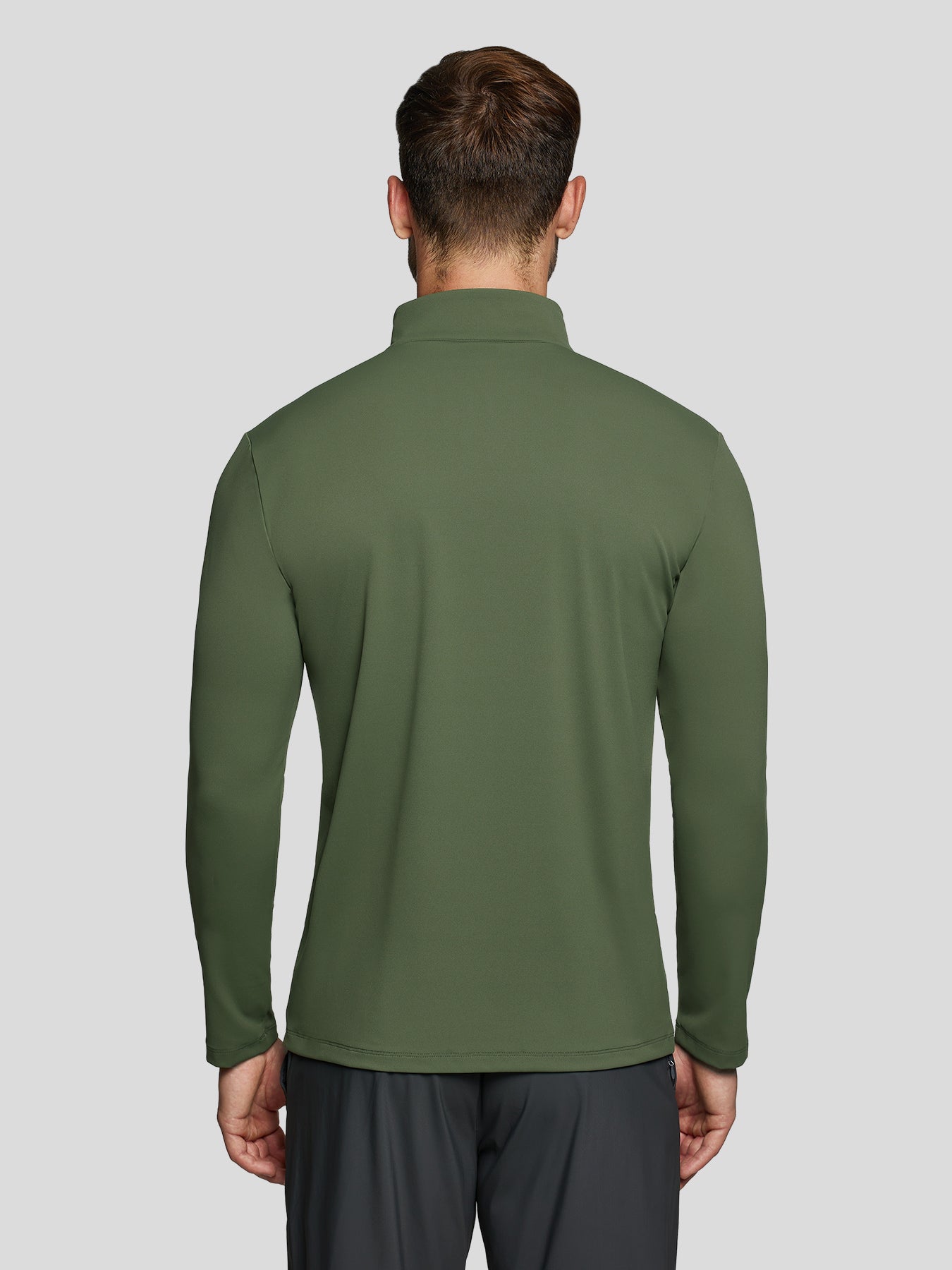 SmoothBlend Half Zip Mock Neck Tee: Zip Same Color