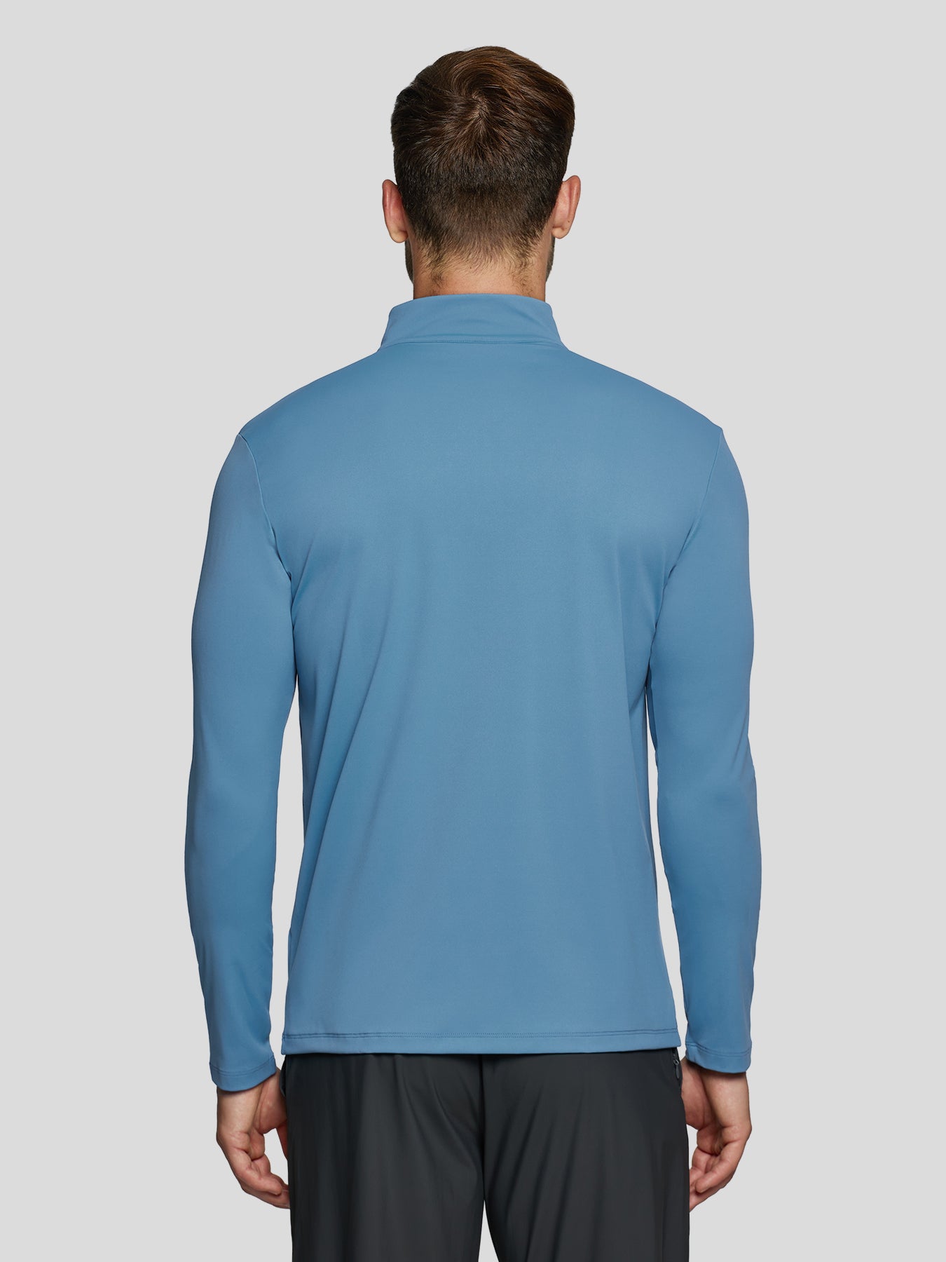 SmoothBlend Half Zip Mock Neck Tee: Zip Same Color