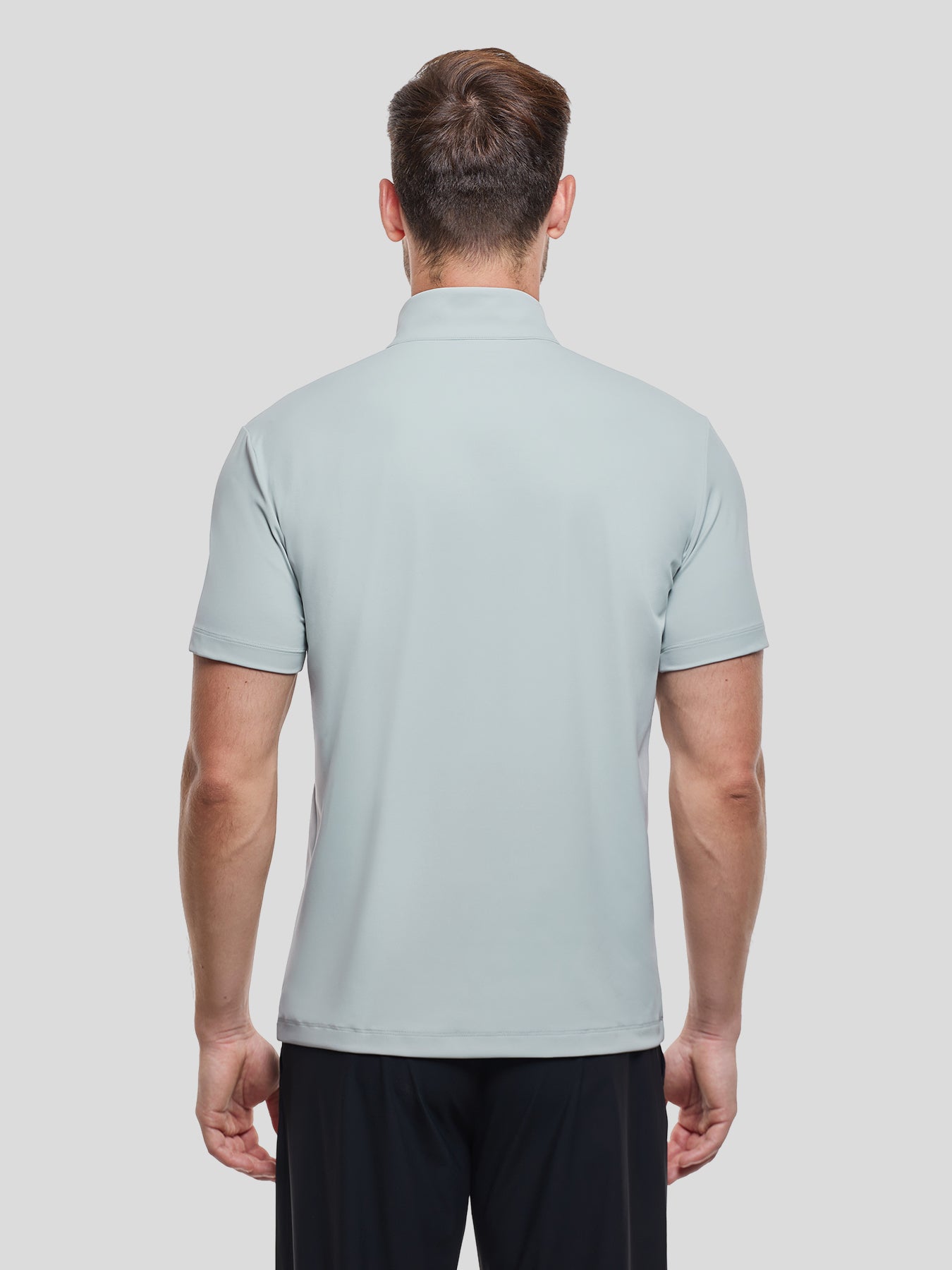 SmoothBlend Half Zip Mock Neck Short Sleeve Tee