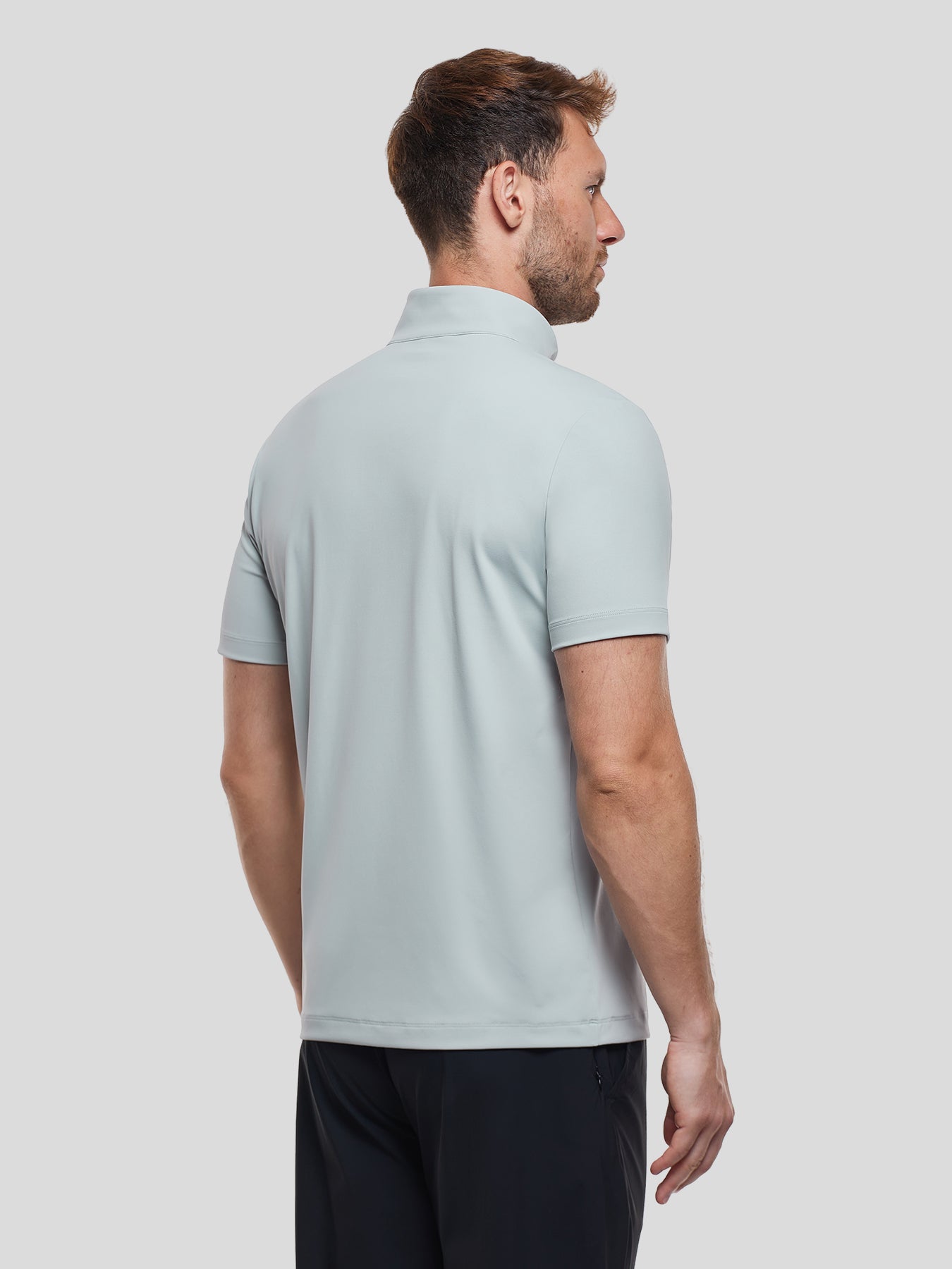 SmoothBlend Half Zip Mock Neck Short Sleeve Tee