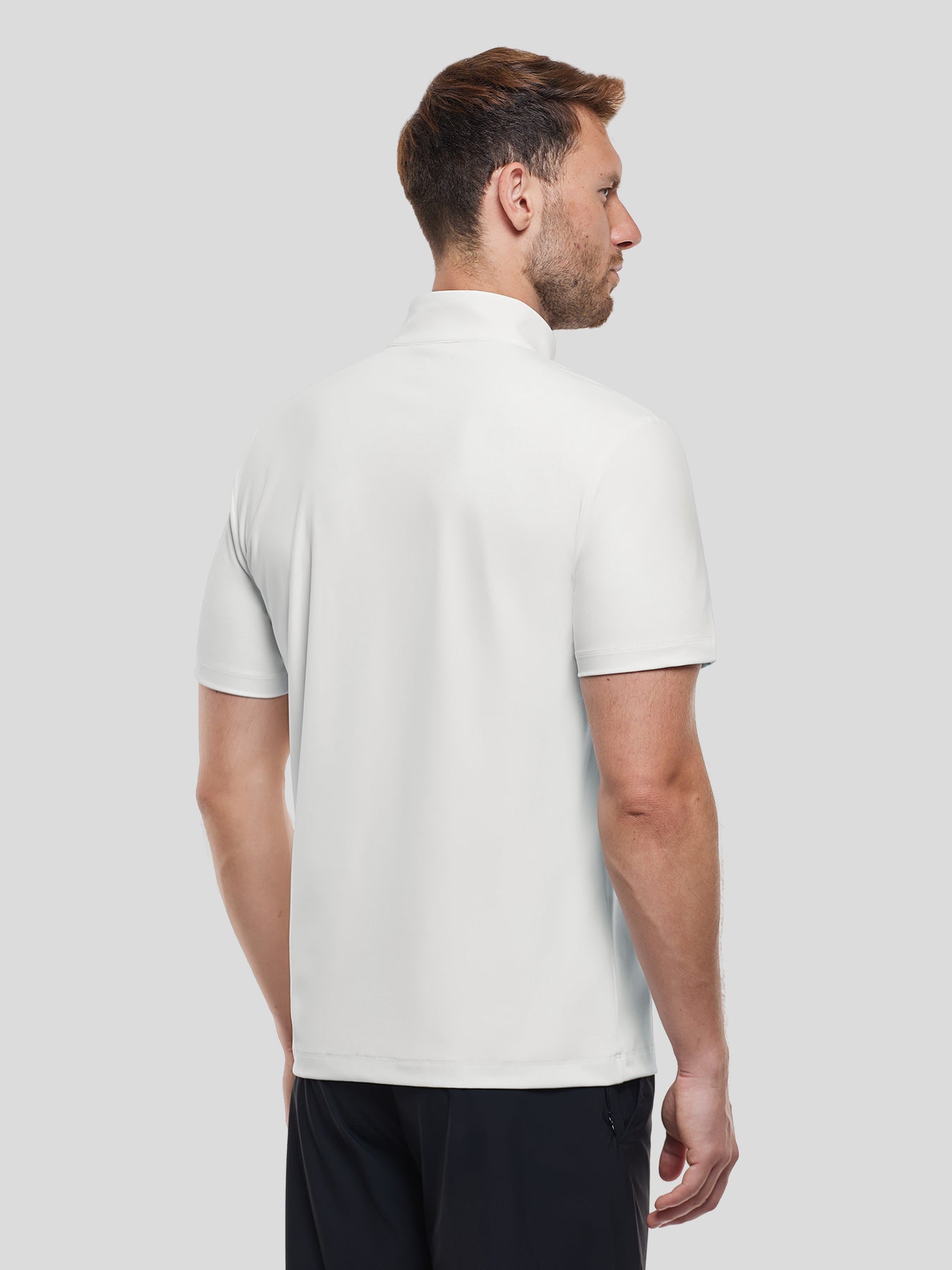 SmoothBlend Half Zip Mock Neck Short Sleeve Tee