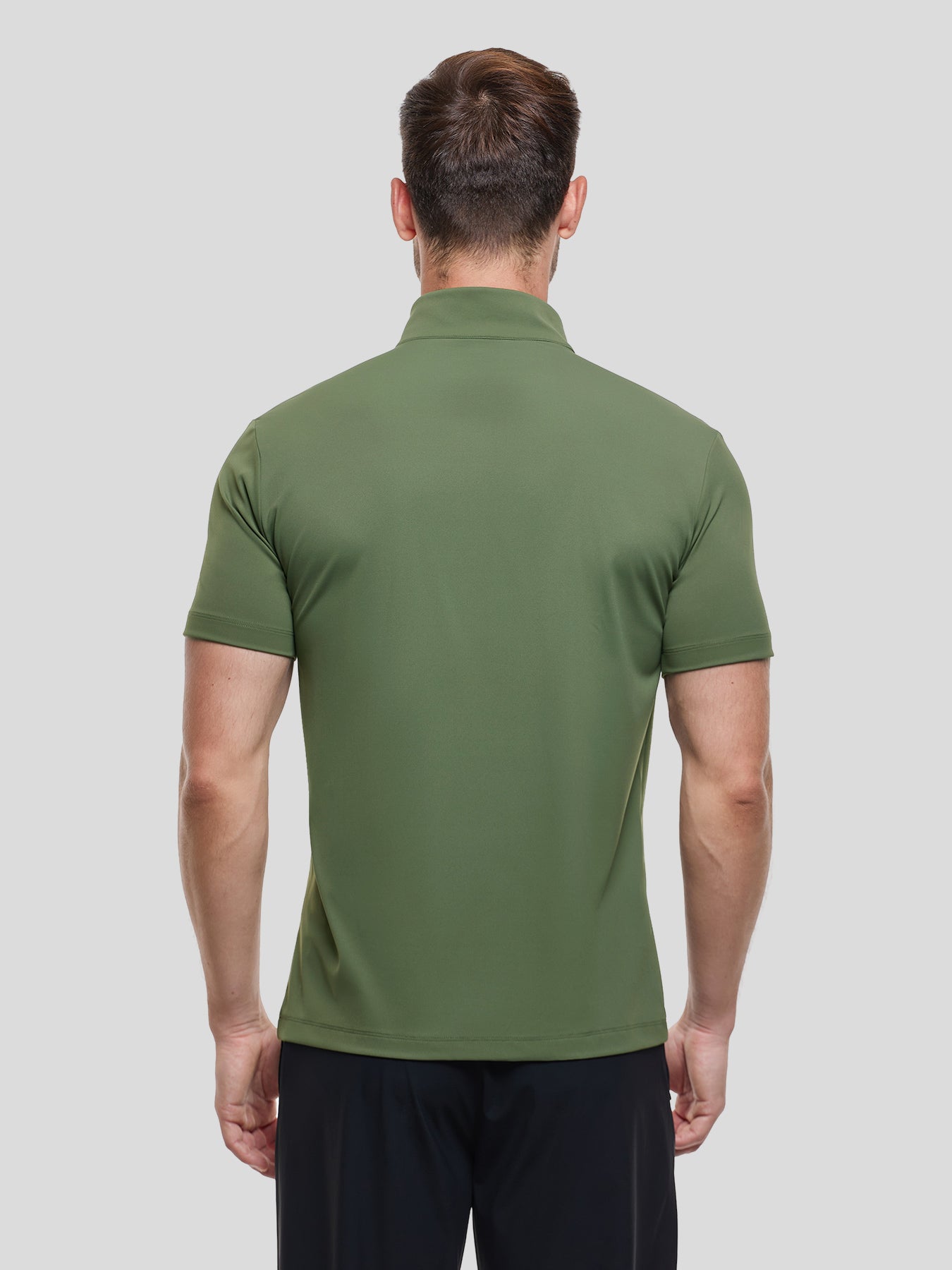 SmoothBlend Half Zip Mock Neck Short Sleeve Tee