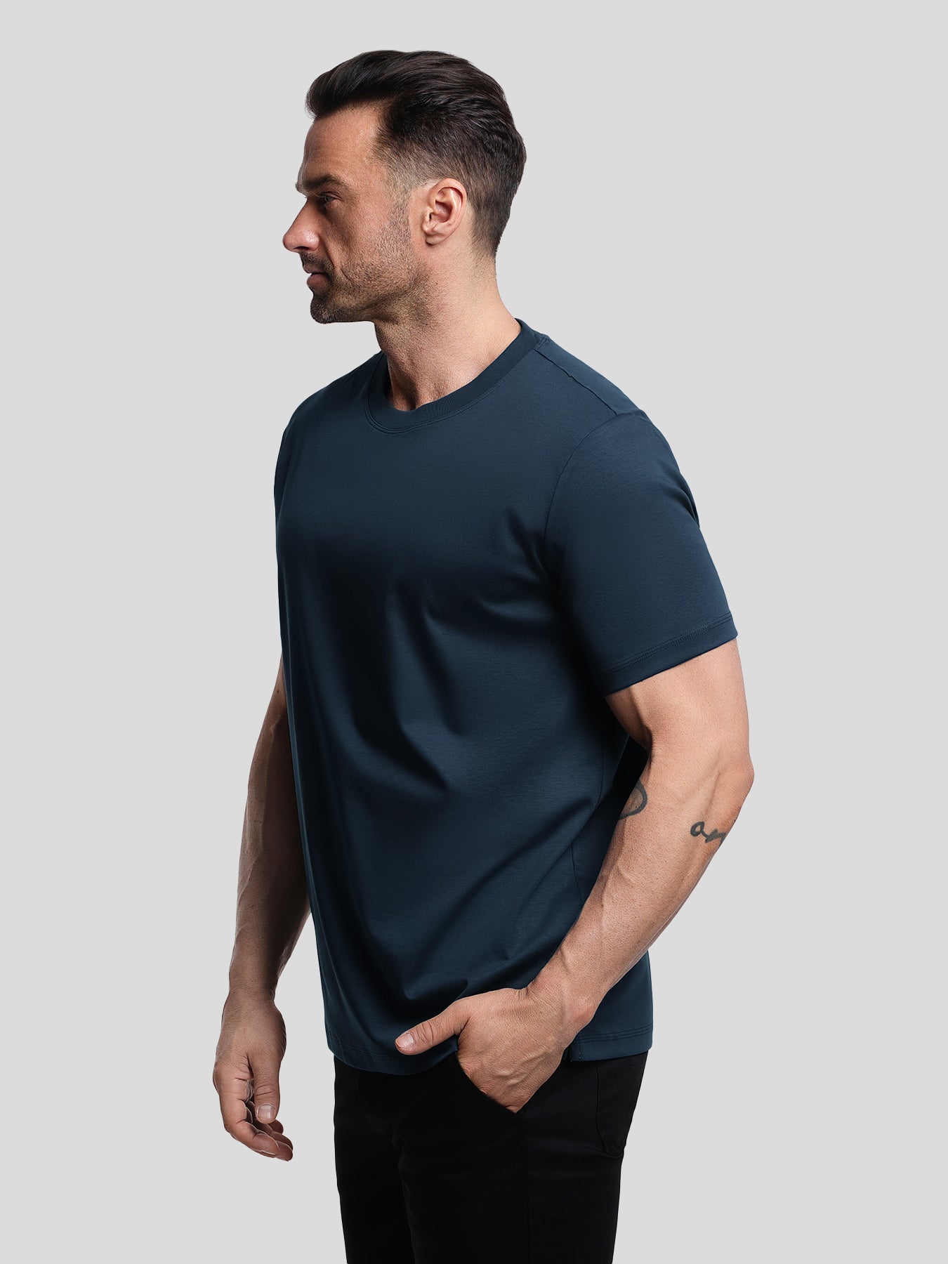 CloudWear 2.0 Split-Hem Short Sleeve Tee: Slim Fit